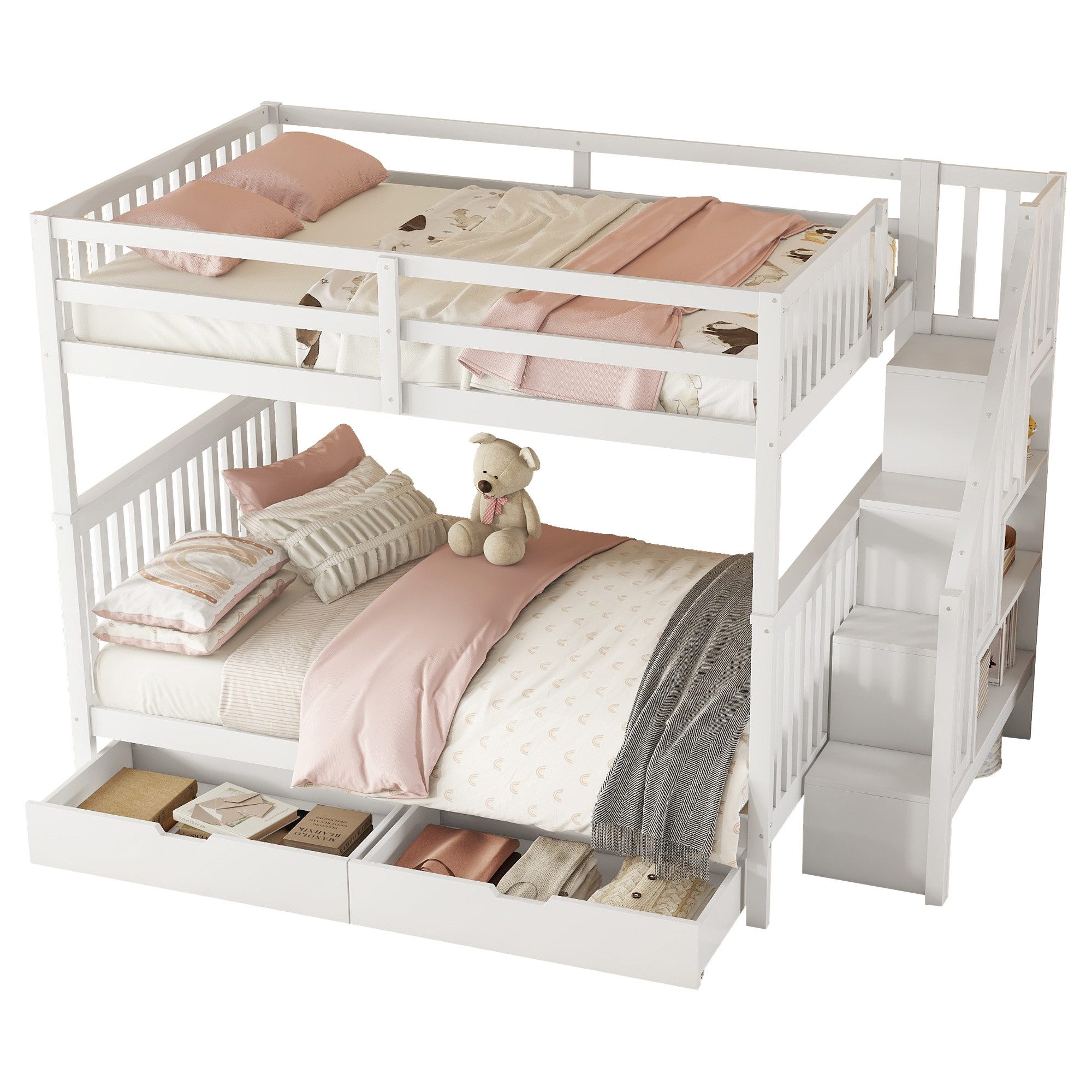SOFTWEARY Etagenbett mit 2 Liegeflächen, Lattenrost günstig online kaufen