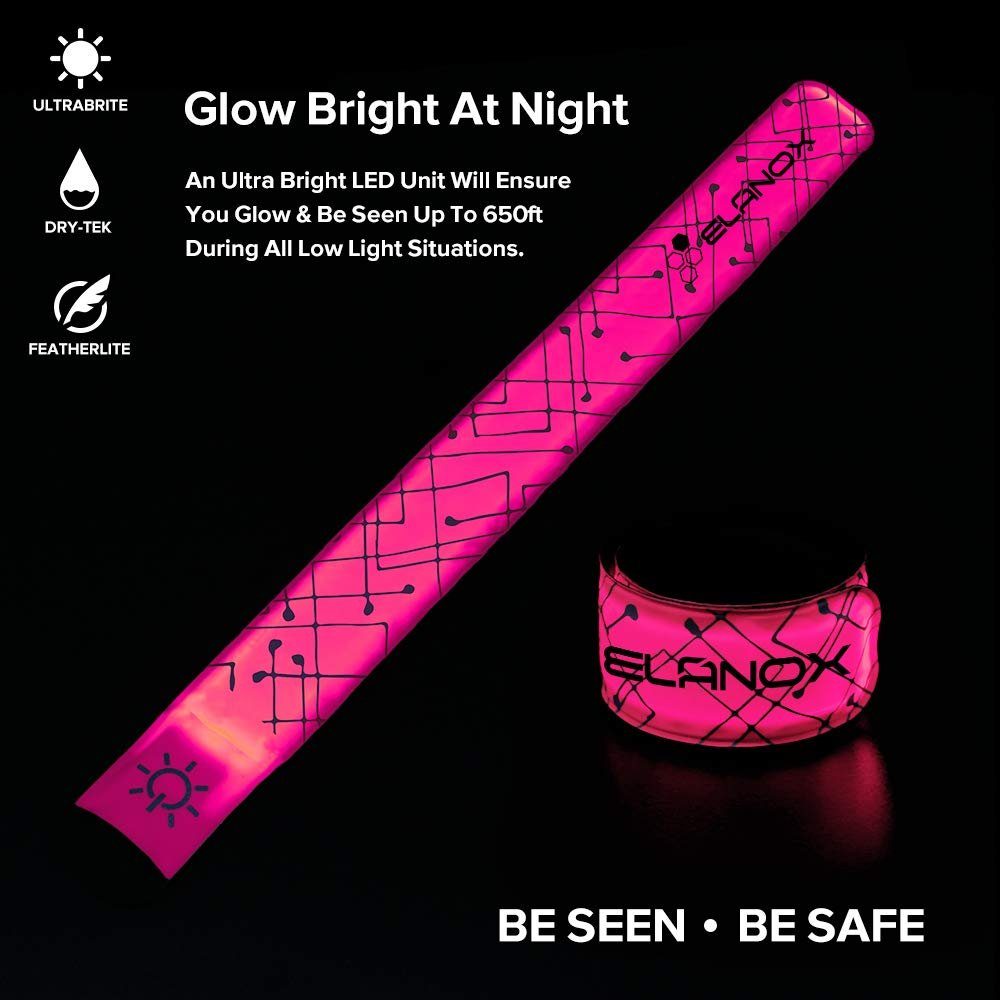 ELANOX LED Blinklicht LED Armband Leuchtband Sport Outdoor Reflektorband Sicherheitslicht