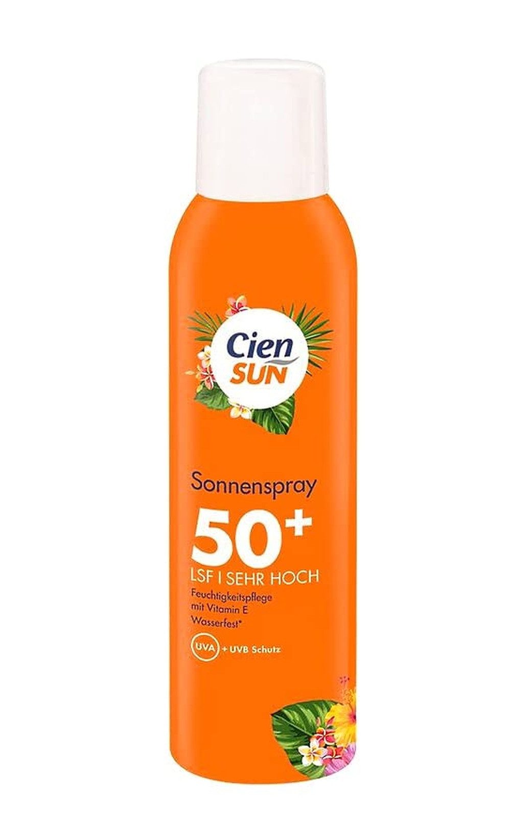 Cien Sonnenschutzspray Cien Sun Sonnenspray LSF 50+ 150 ml, 1-tlg., Einzelartikel, Sehr hoher UVA/UVB Schutz mit Vitamin E