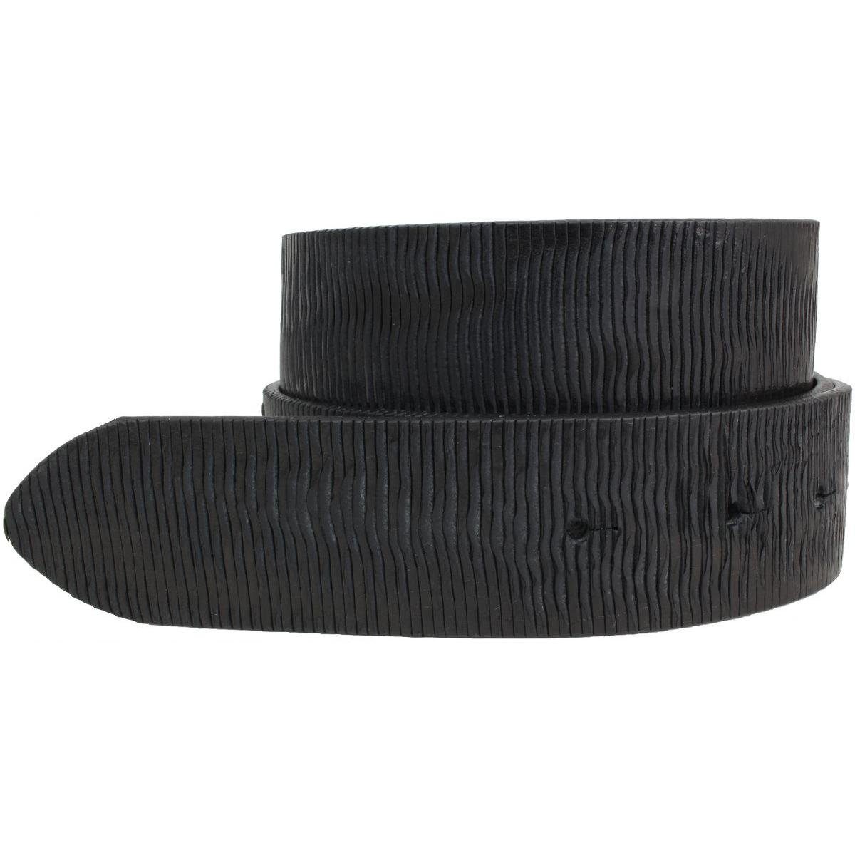 Ledergürtel Wechselgürtel aus Vollrindleder Metall-Optik ohne Schnalle 4 cm - Druc
