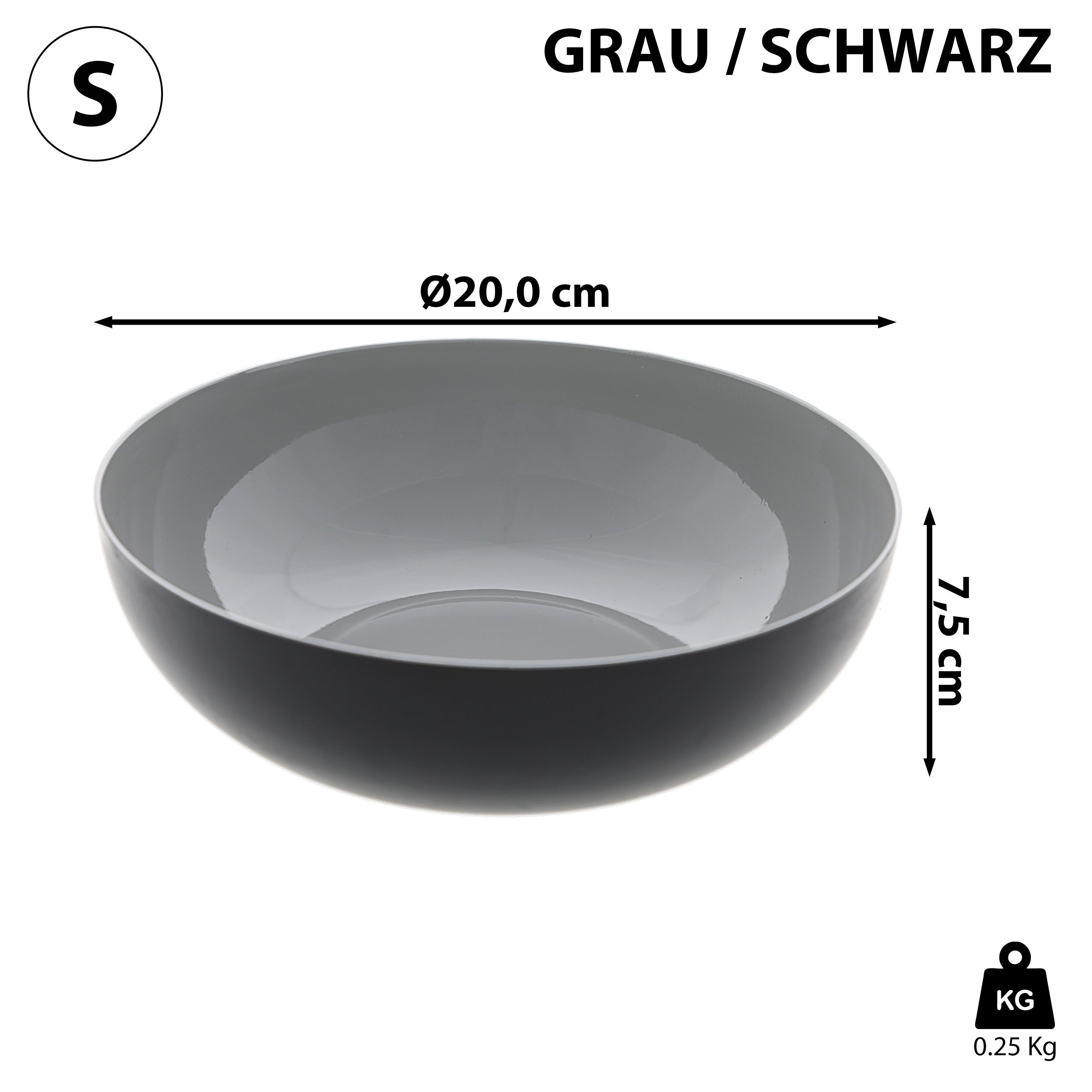CEPEWA Dekoschale Dekoschale rund grau schwarz günstig online kaufen