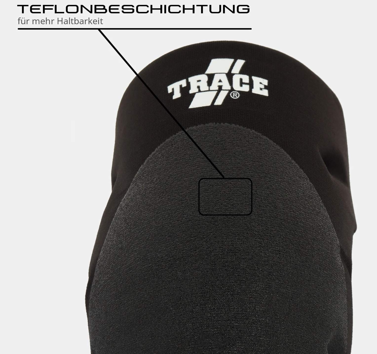 BAY-Sports Knieprotektor Trace Knieschützer Knieschutz Knieschoner Kampfsport MMA Muay Thai (Paar), Teflonbeschichtung, Schlüsselloch Ausschnitte, Hohe Schutzfunktion