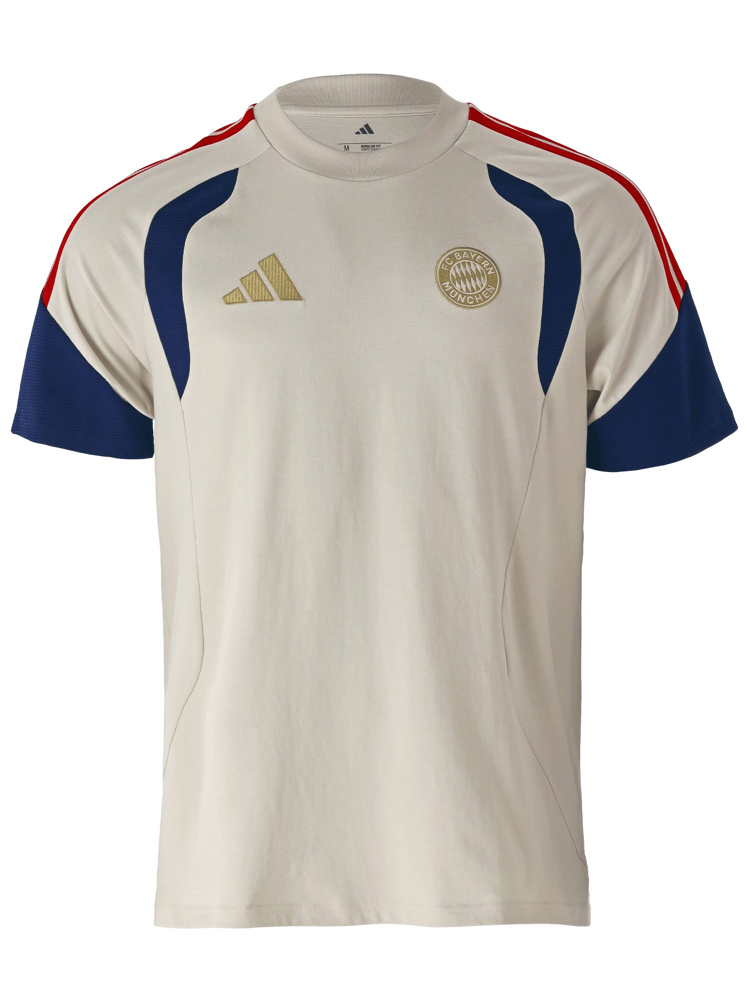 T-Shirt FC Bayern München, T-Shirt Teamline, Herren, Off white