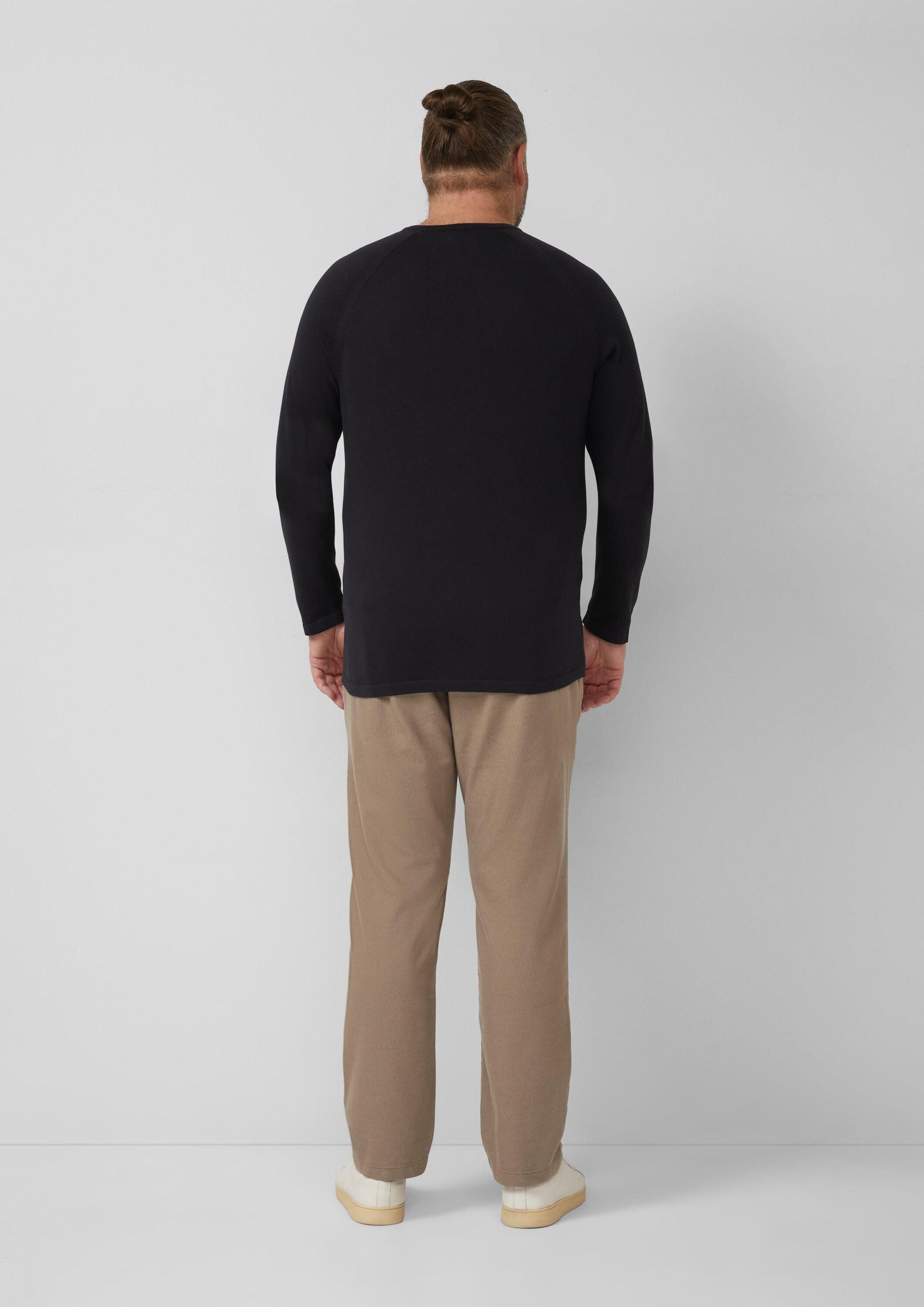 s.Oliver Longpullover Strickpullover Raglanpullover aus reiner Baumwolle