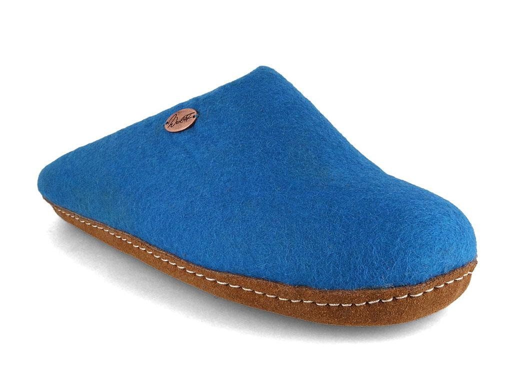 WoolFit Filz Puschen Tibet Hausschuh handgefilzt ohne Fersenrand