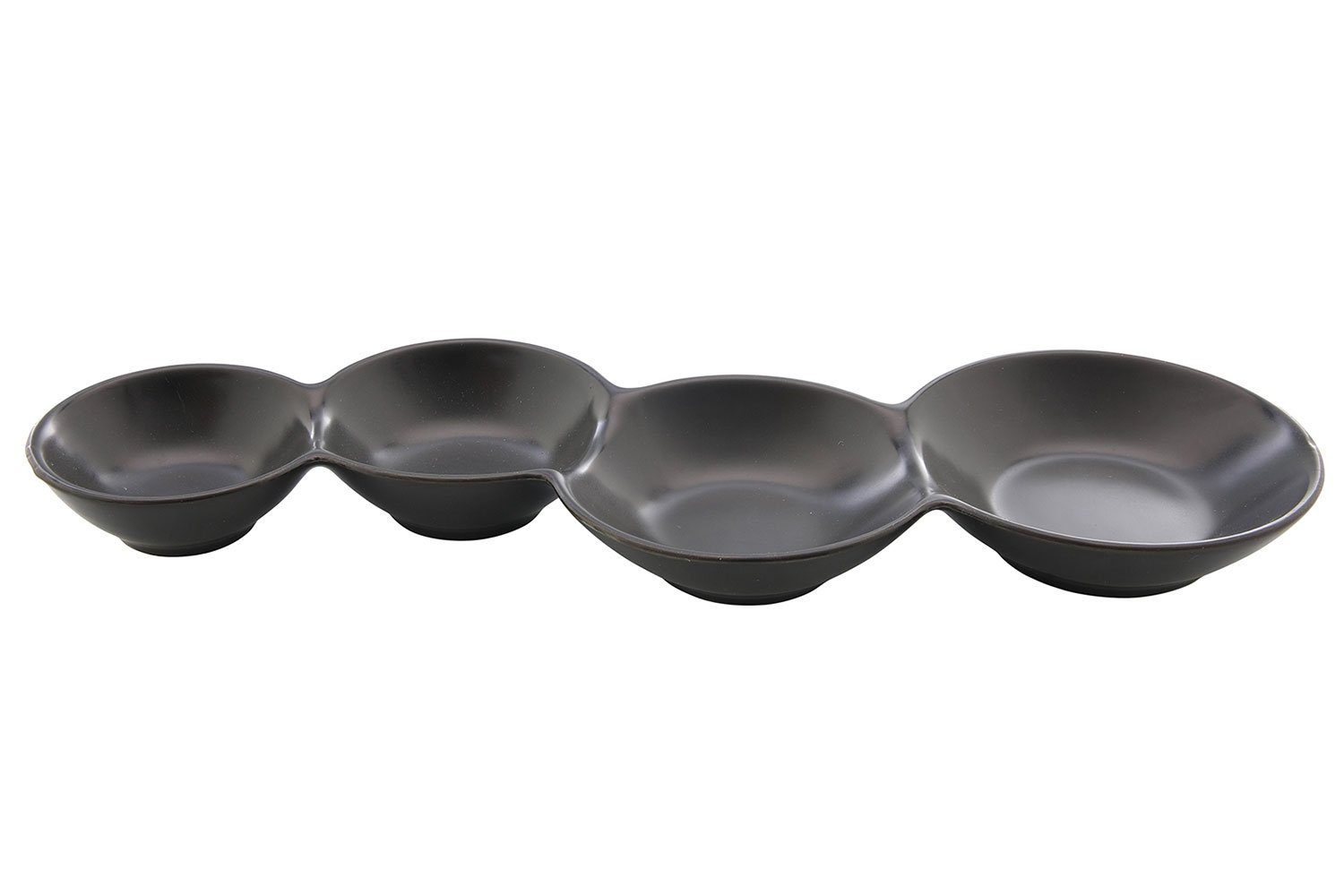 Servierplatte LASARO, Schwarz, B 28 cm, Porzellan, (1-tlg)