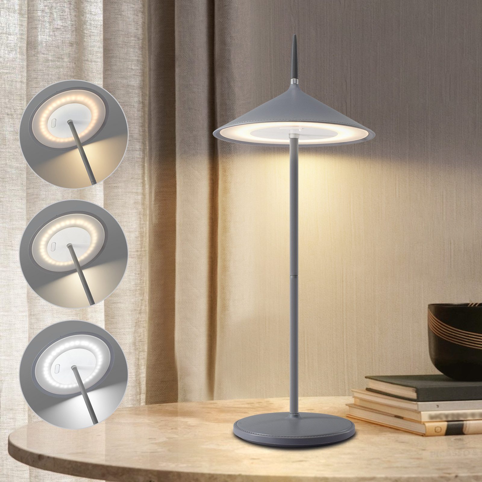 Nettlife Nachttischlampe Kabellos Touch Led Tischleuchte günstig online kaufen