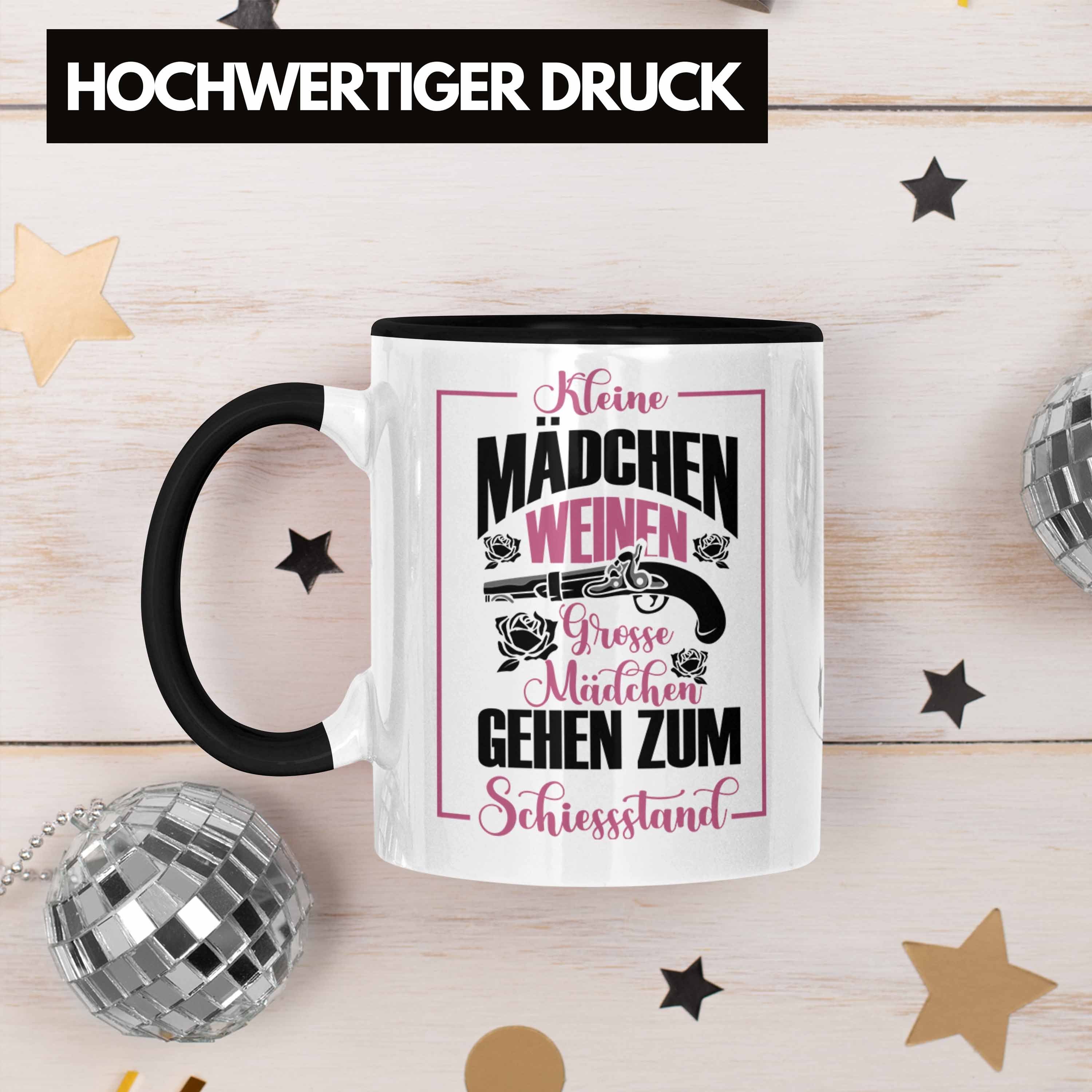 Trendation Geschenk Schwarz Schützenfest-Fans schießbegeisterte für Tasse Tasse Mädchen Mädchen