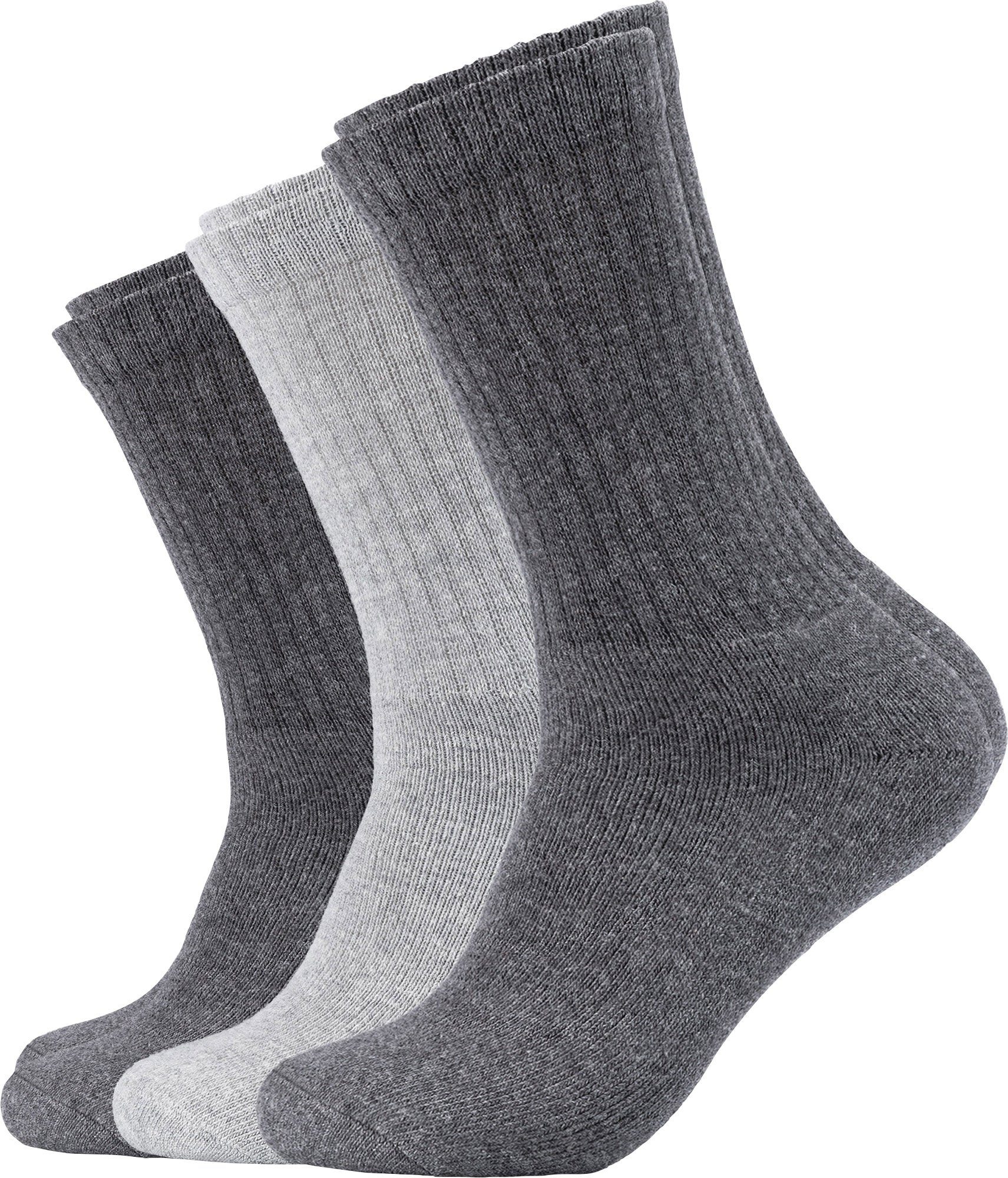 s.Oliver Socken Unisex-Sportsocken 3 Paar Uni grau/hellgrau