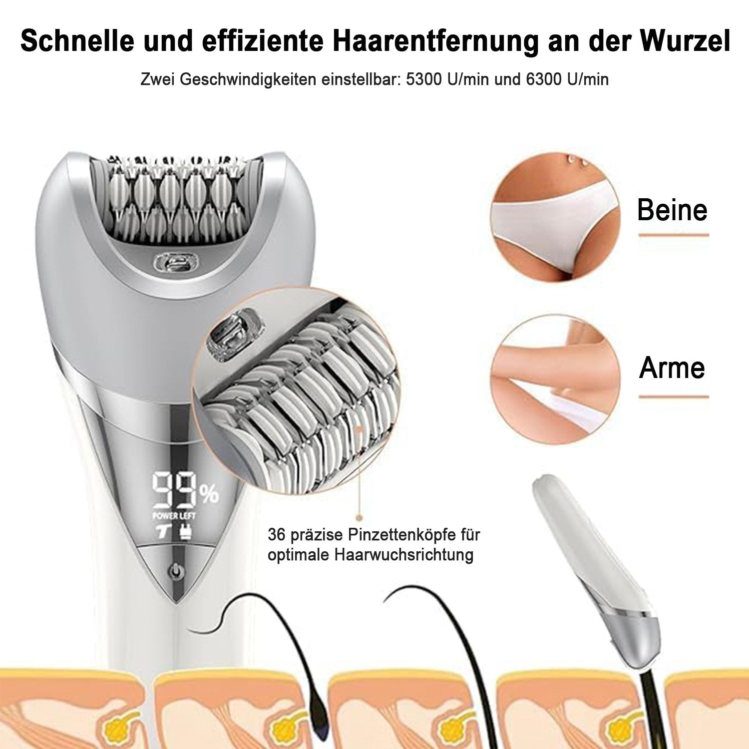 Comfy Mate Epilierer Epilierer für Damen 7-in-1-Haarentfernungsgerät für Fr günstig online kaufen