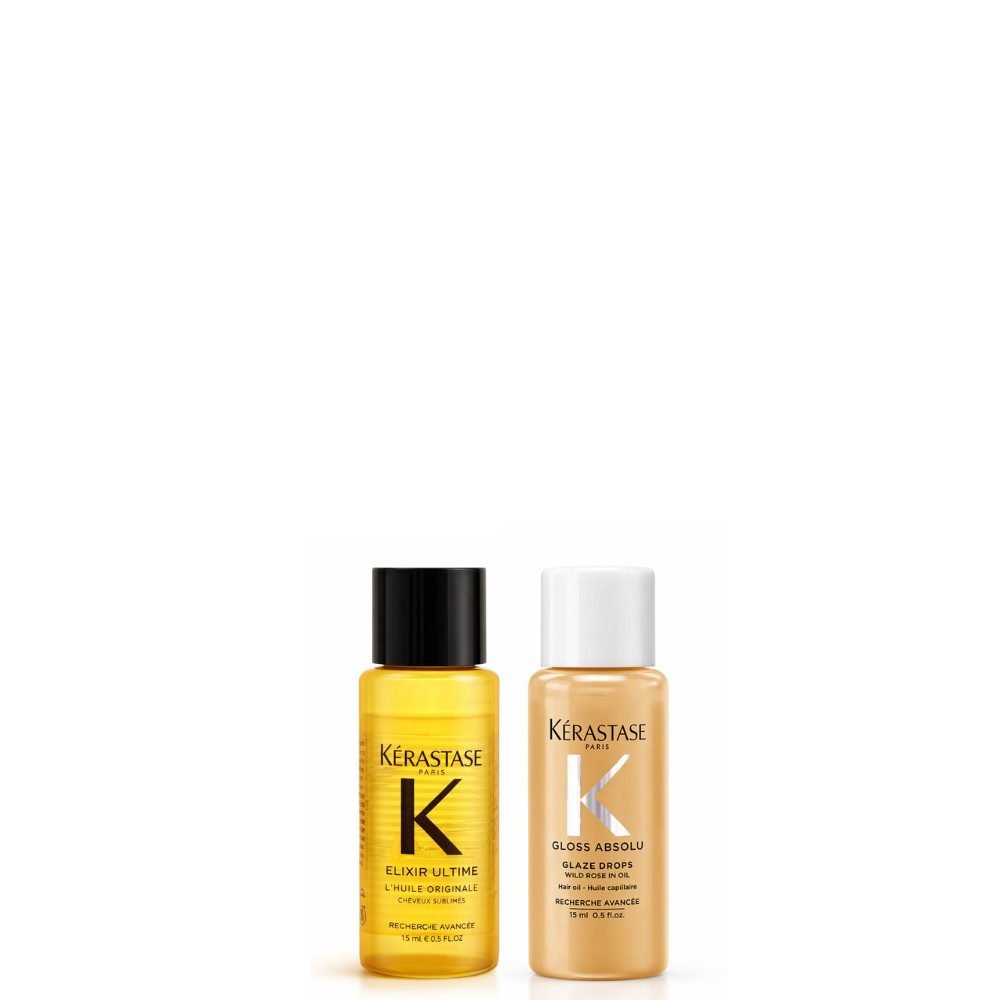 Kérastase Haaröl Mini Haaröl Duo – Elixir Ultime 15ml & Gloss Absolu 15ml, 2-tlg., Geschmeidiges, glänzendes Haar mit luxuriösem Finish