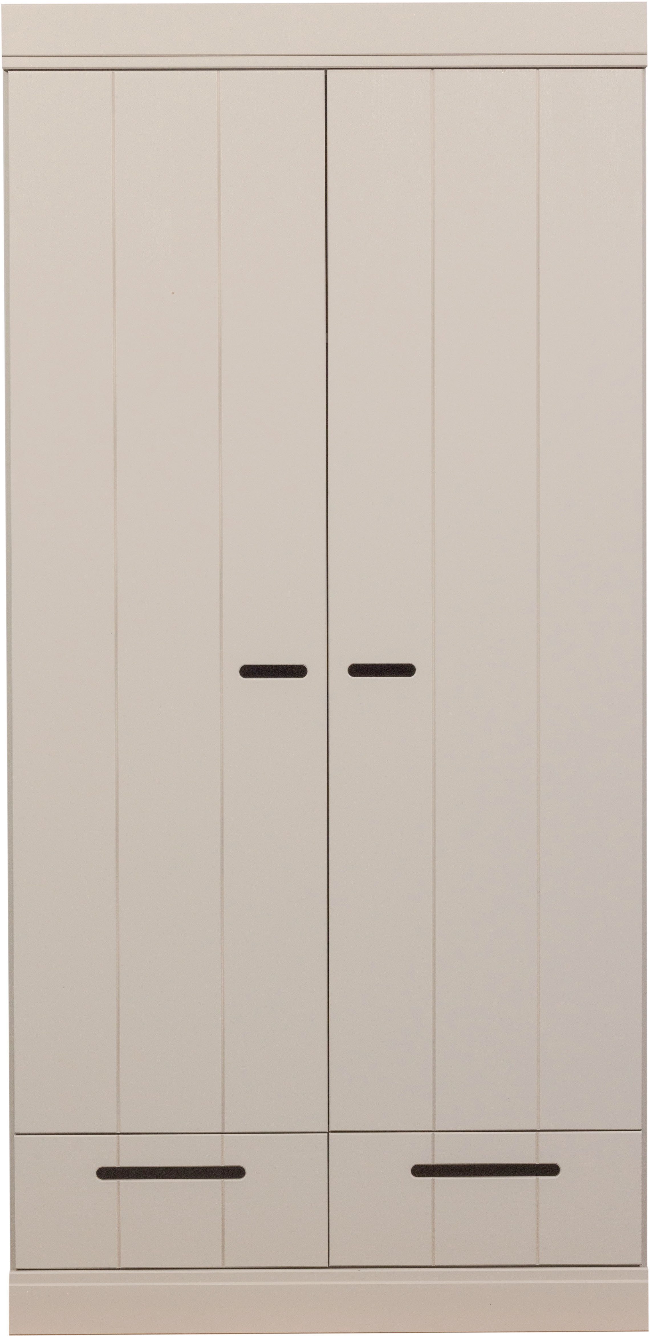 WOOOD Kleiderschrank Connect FSC®-Kiefernholz Schlitzgriff, H 195 x B 140 x T 53 cm 2-türiger Kleiderschrank Connect aus FSC-Kiefer, modular & praktisch