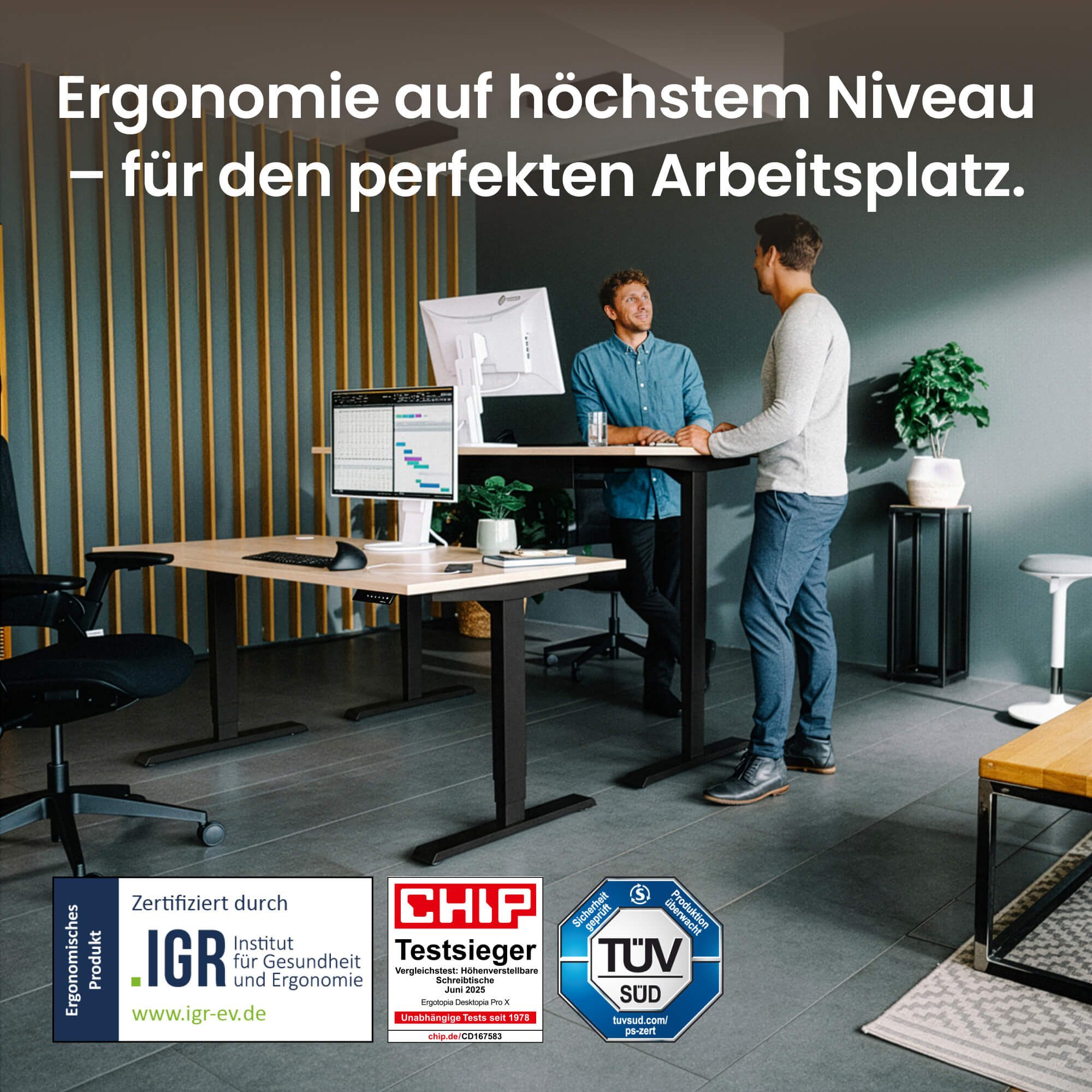 Ergotopia Schreibtisch Desktopia Pro X elektrisch höhenverstellbarer Schrei günstig online kaufen