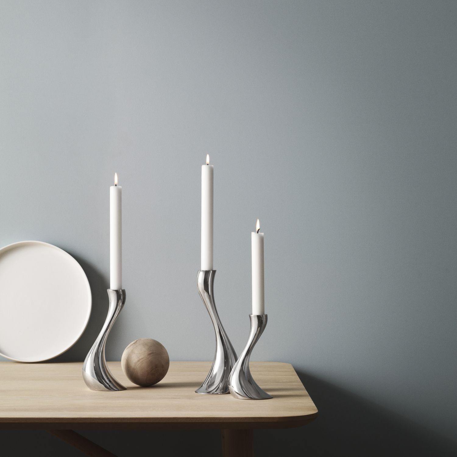 Georg Jensen Kerzenhalter Cobra Groß 2er Set