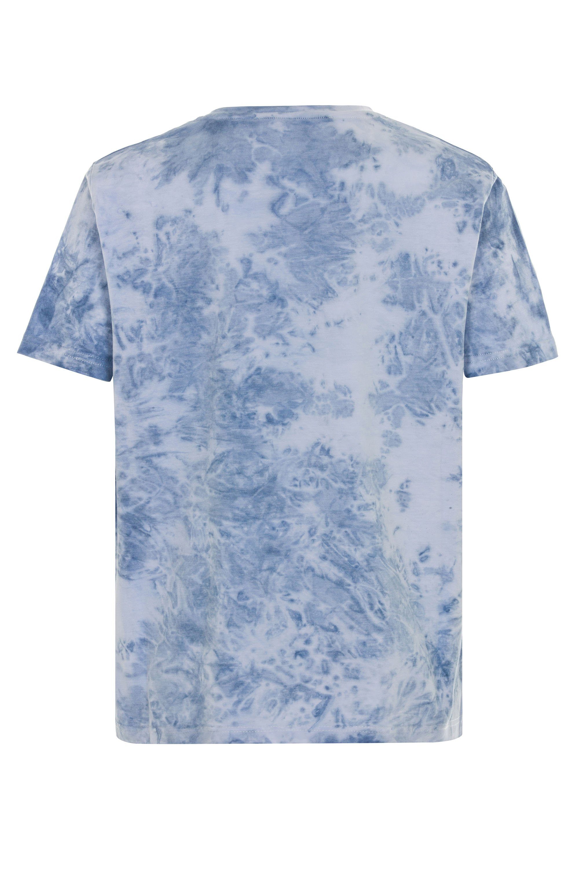 Cipo & Baxx T-Shirt mit coolem Motorrad-Print blau