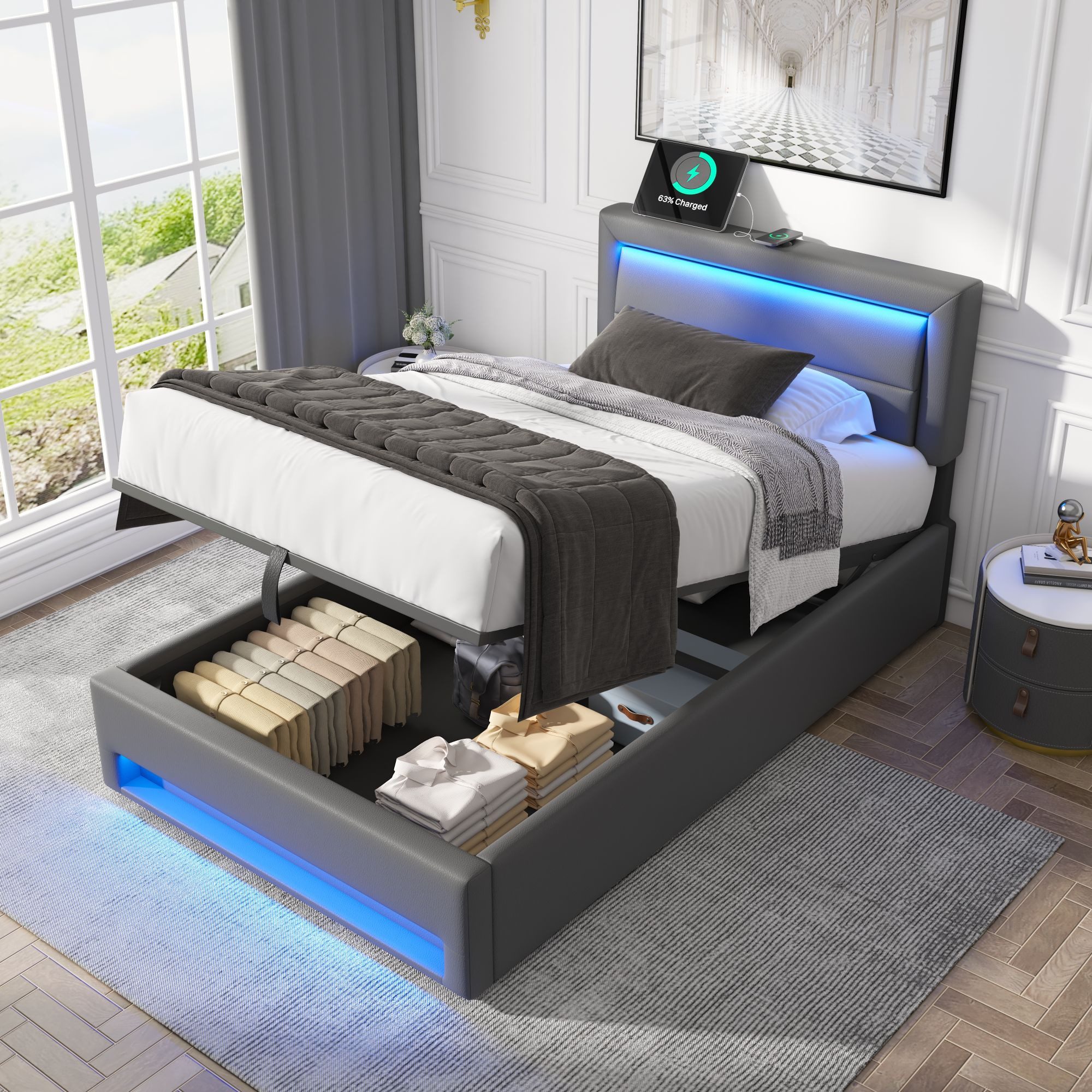 HAUSS SPOLE Polsterbett 90x190cm, mit USB-Anschluss, günstig online kaufen