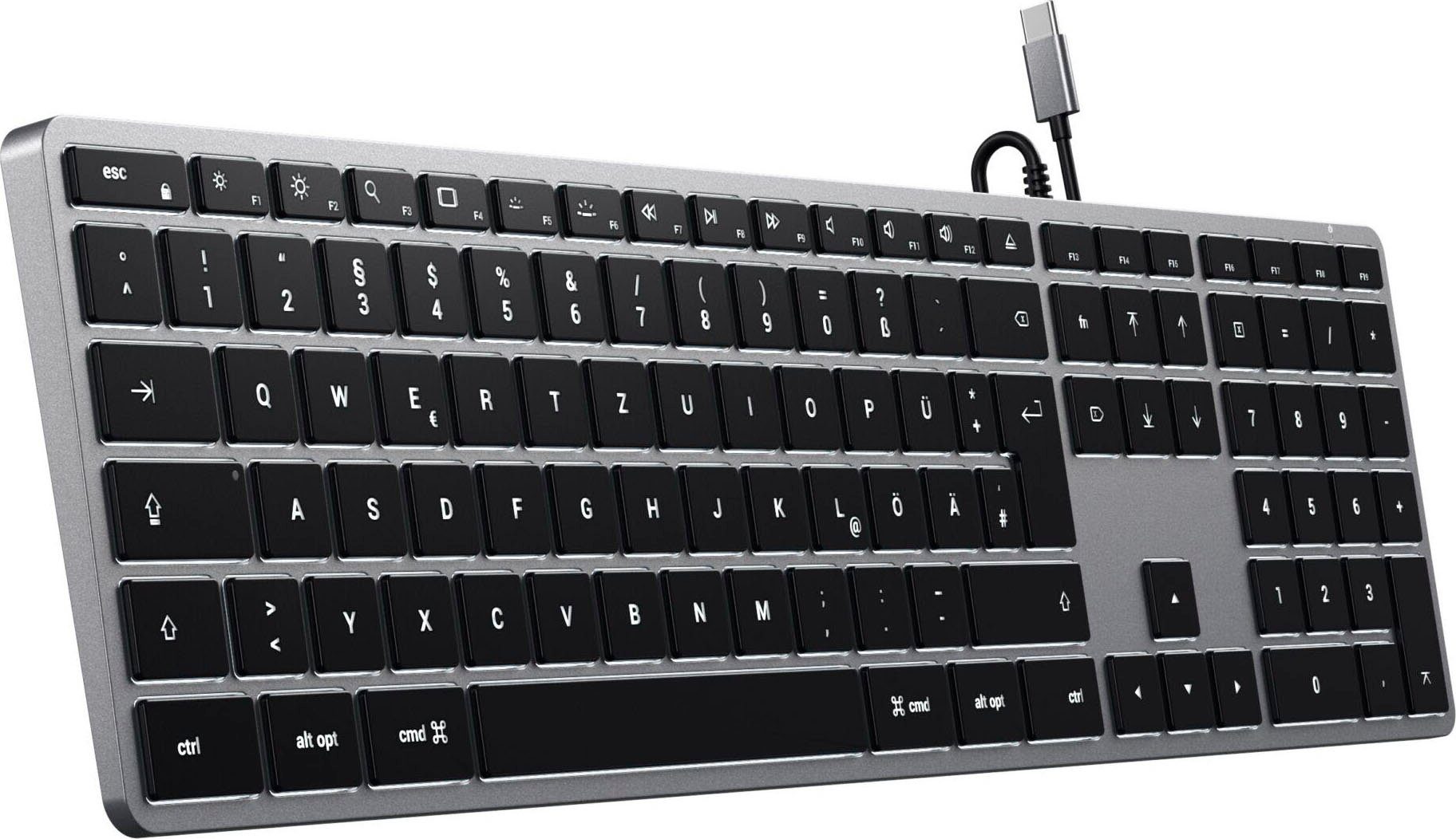 Satechi Slim W3 USB-C Wired Keyboard-DE (German) Tastatur