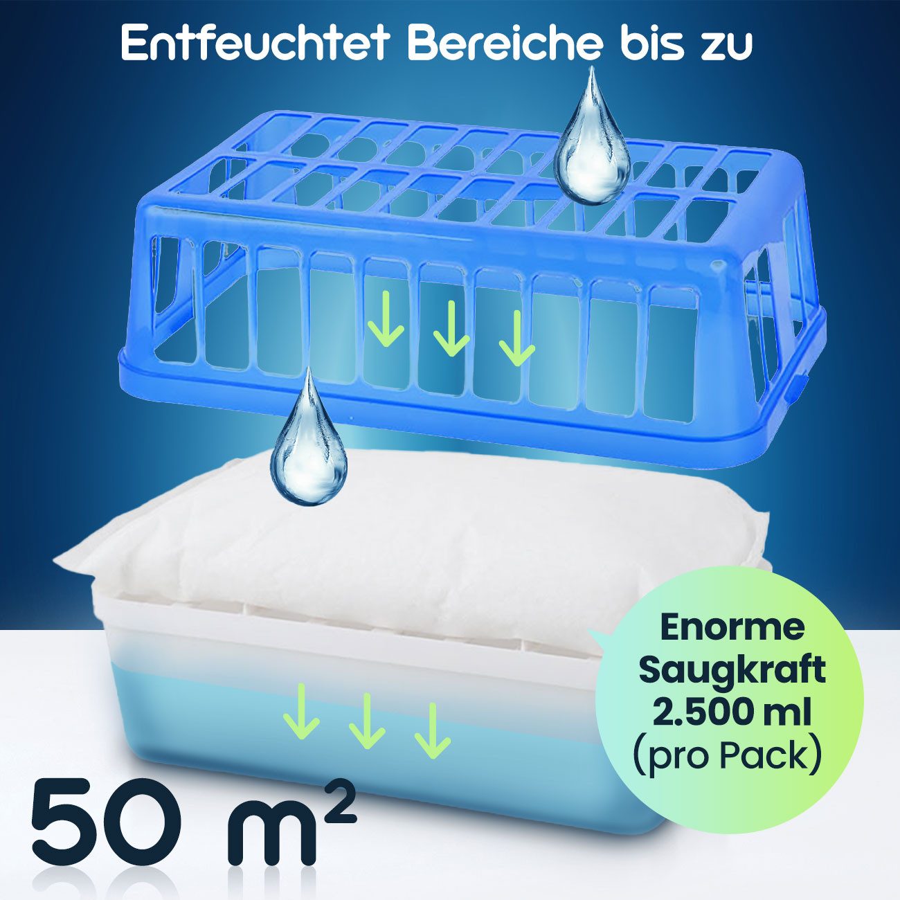 shop'n smile ideoon Luftentfeuchter-Nachfüllpack Nachfüll-Packs Granulat für Raumentfeuchter CH11119 Nachfüller in Sets, 5er-Set & 10er-Set & 20er-Set, Ideal fü – Bild 4 von 5
