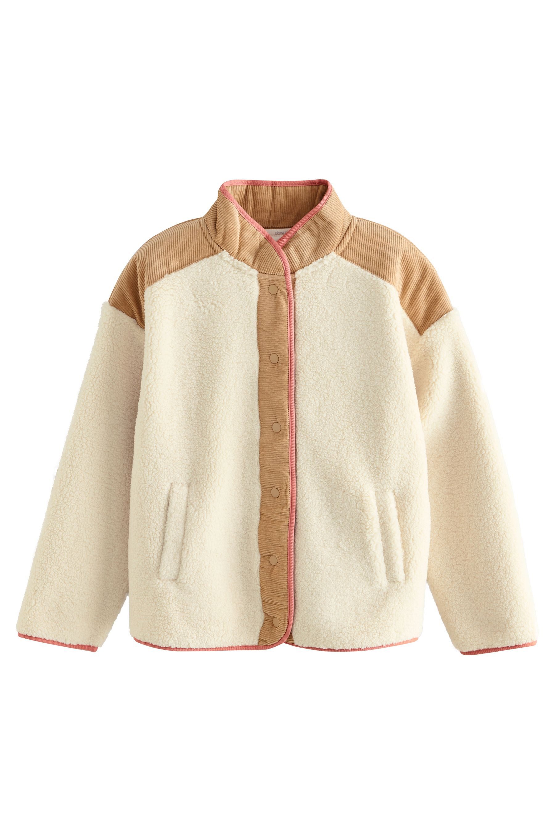 Next Kapuzenpullover Jacke mit Teddyfell (1-tlg) günstig online kaufen