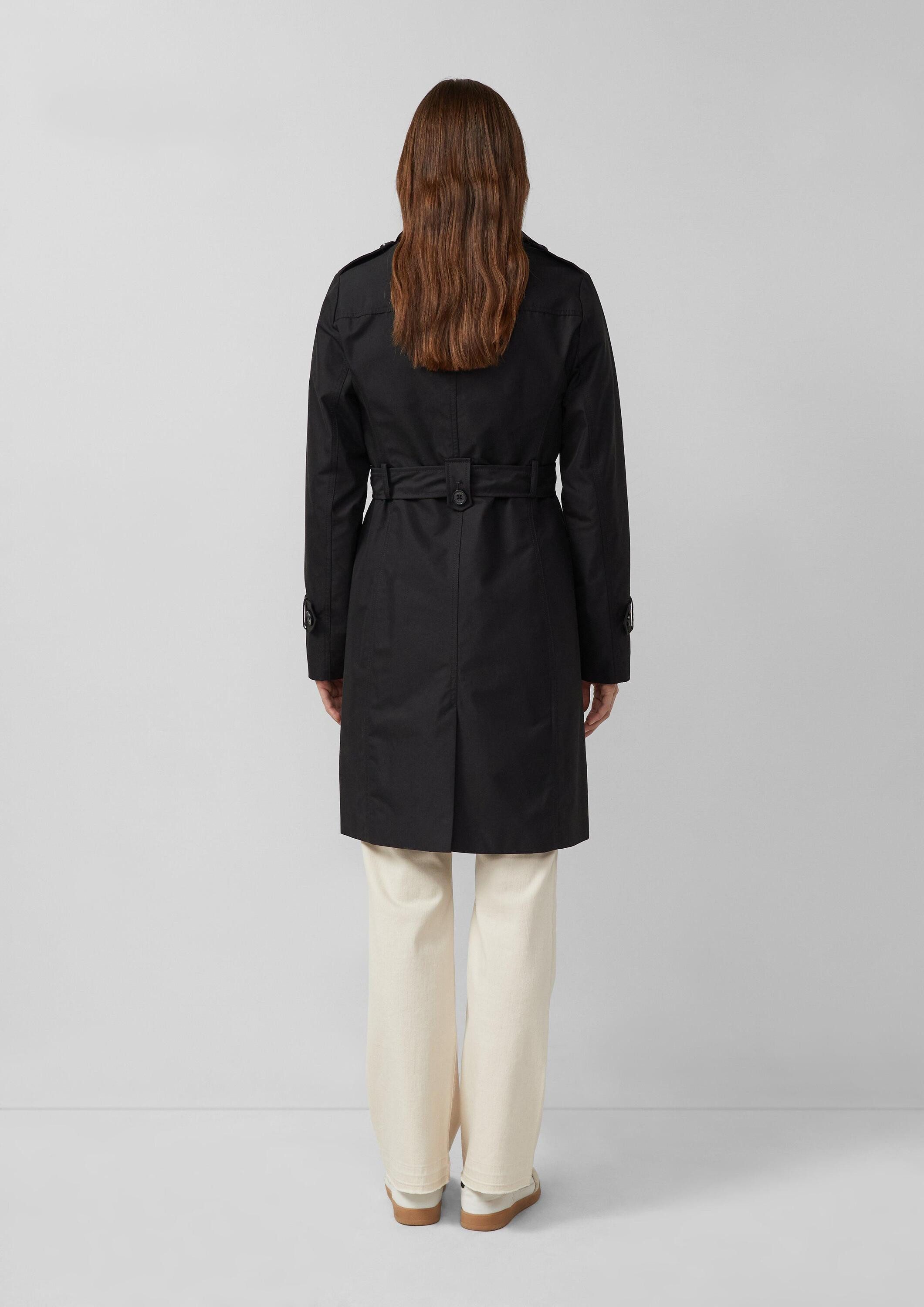 s.Oliver Trenchcoat Outdoor-Mantel Wasserabweisender Trenchcoat im Slim Fit