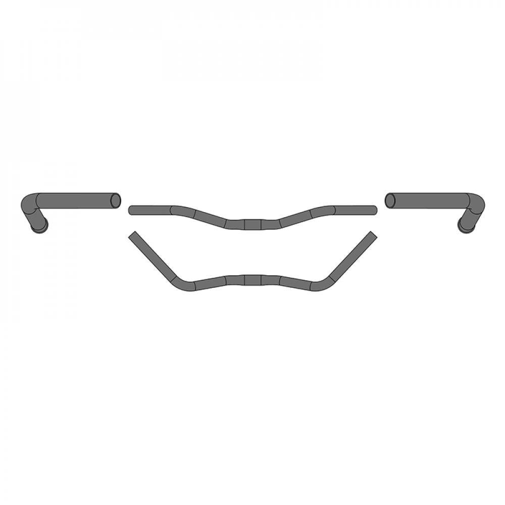 Ergotec Fahrradlenker Ergotec Trekking Lenker 590 mm breit, 35 mm hoch, 47° Biegung, Ø 25,4