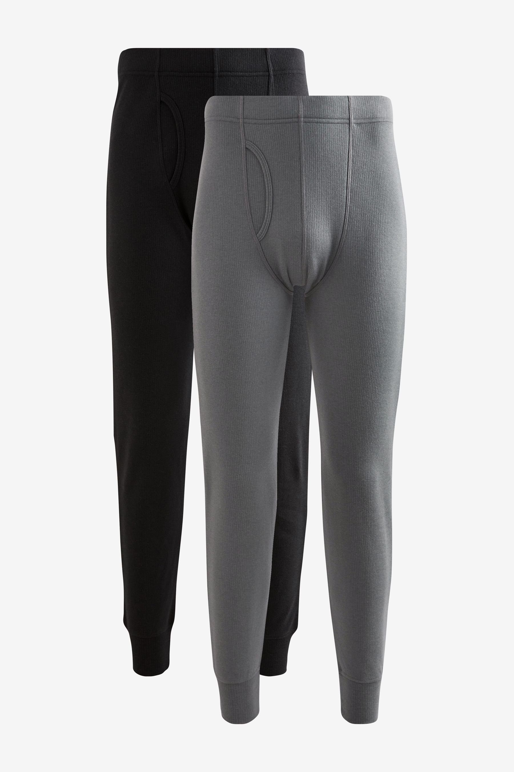 (2-St) Next Thermoleggings, 2er-Pack Thermounterhose Black/Grey