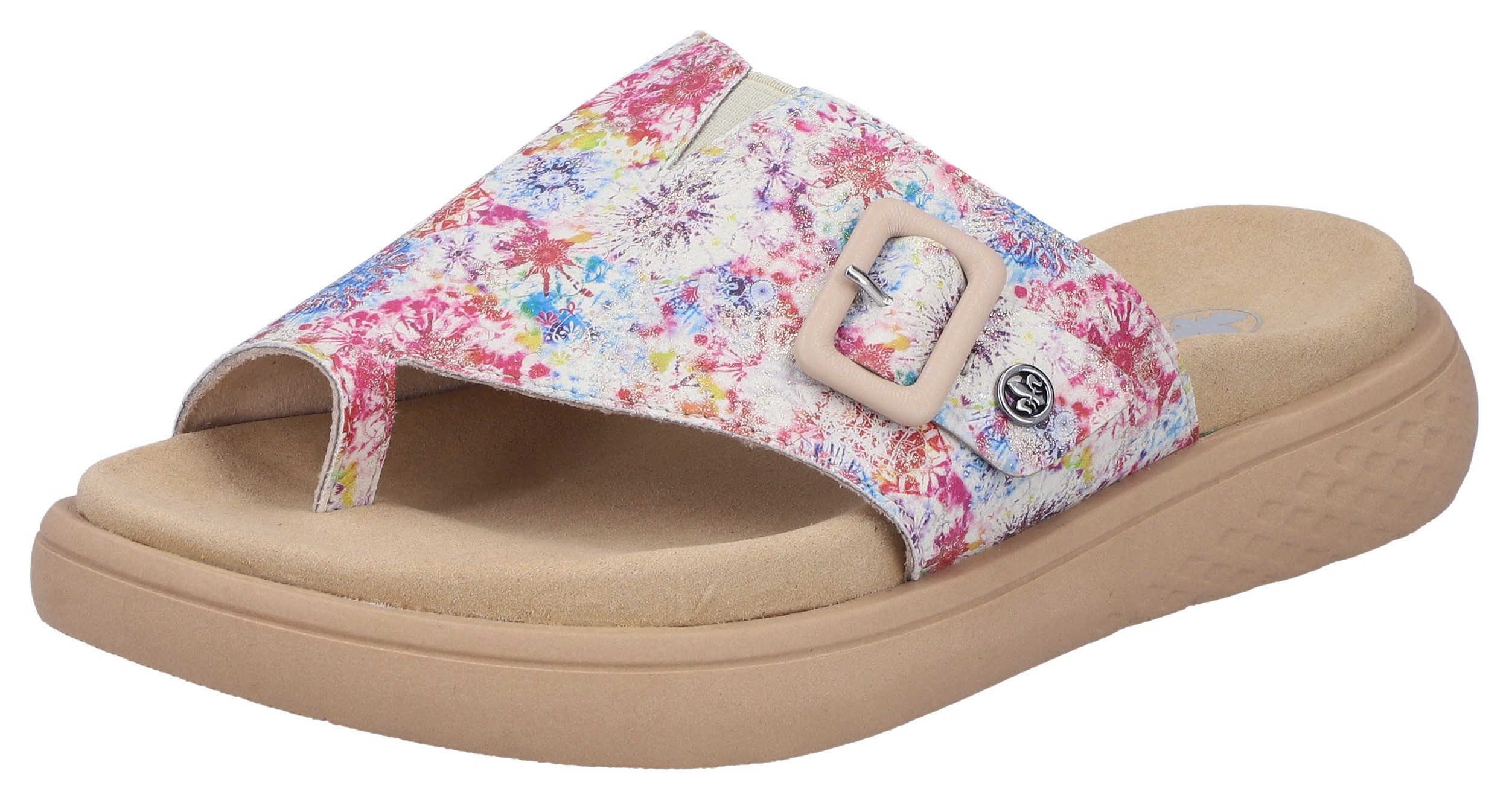Rieker Zehentrenner Pantolette, Sommerschuh, Hausschuh zum Schlupfen
