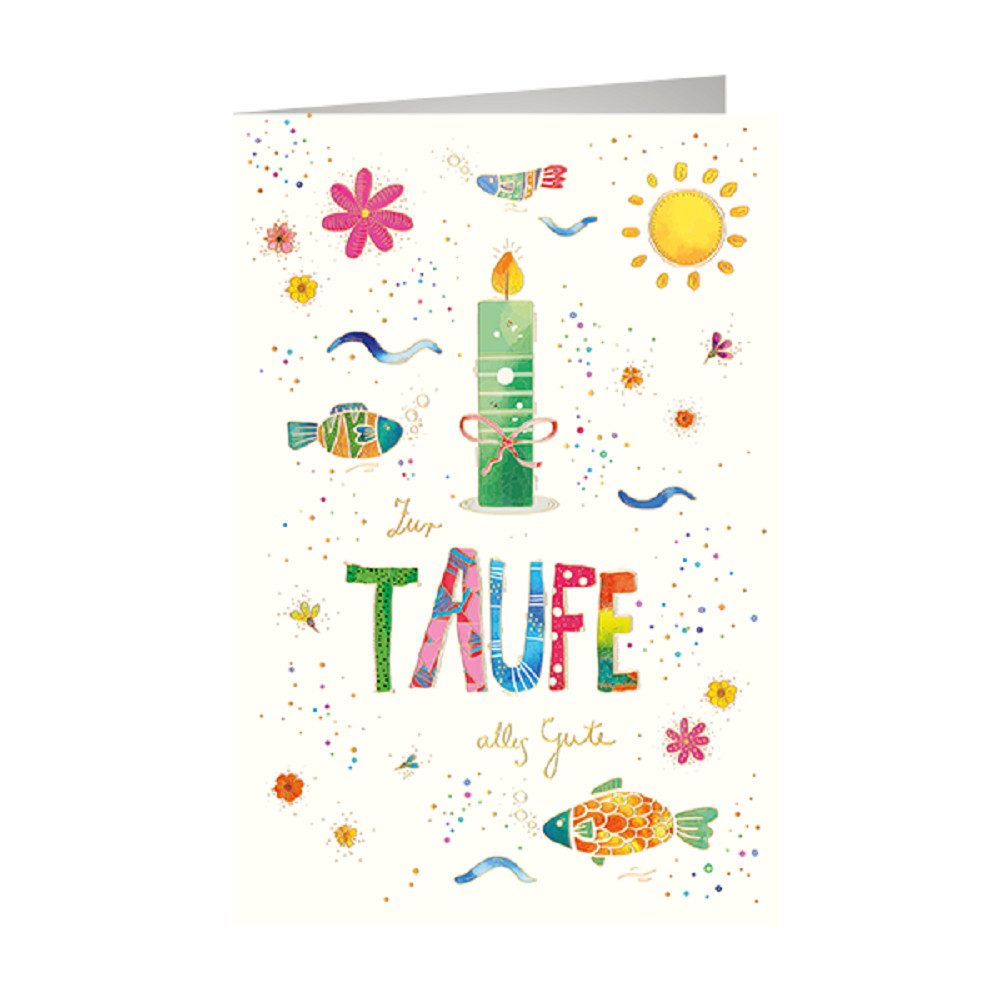 bunt: skorpion 32sk1081 Taufe, Veredelung: Goldfolie Blindprägung