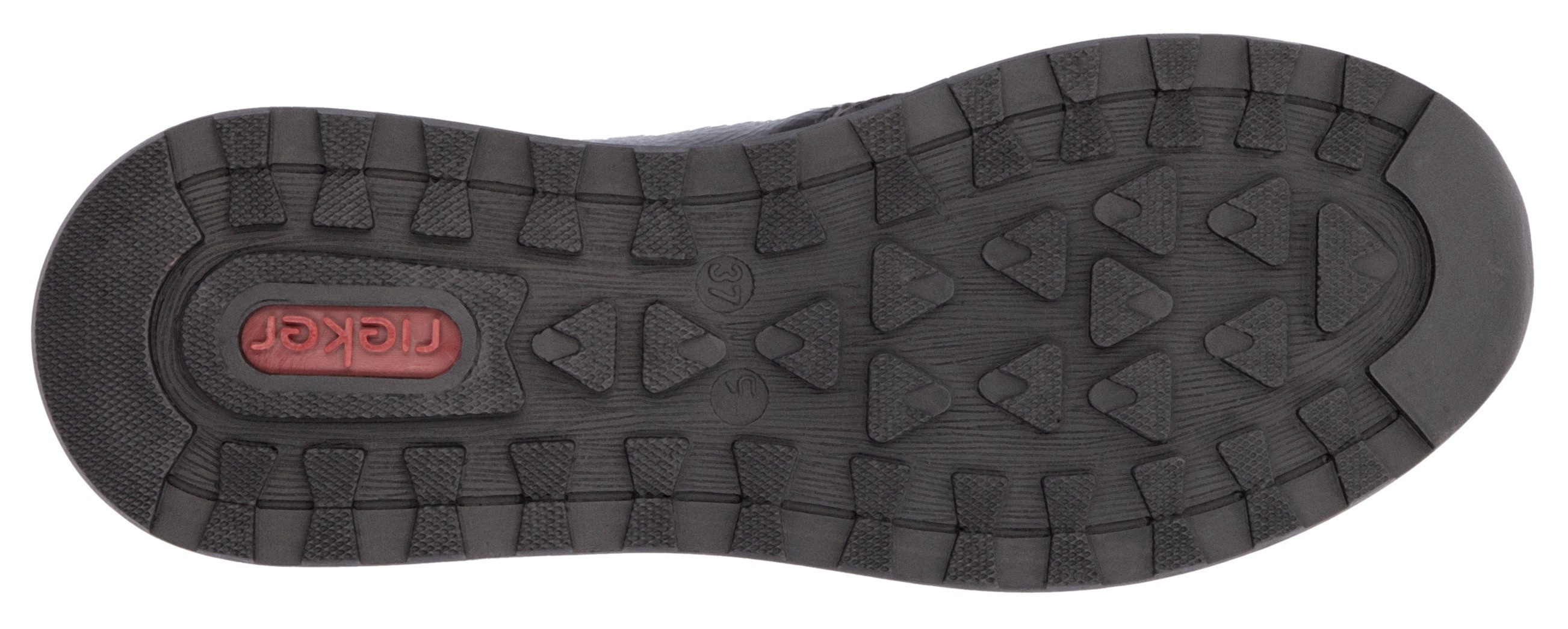 Rieker Sneaker, Freizeitschuh, Halbschuh, Schnürschuh mit seitlichem Reißverschluss