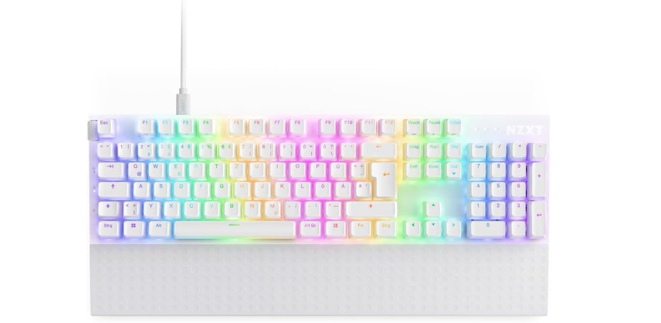 NZXT NZXT Function 2 2024 Gamingtastatur - RGB - Weiß - DE (QWERTZ) Gaming-Tastatur