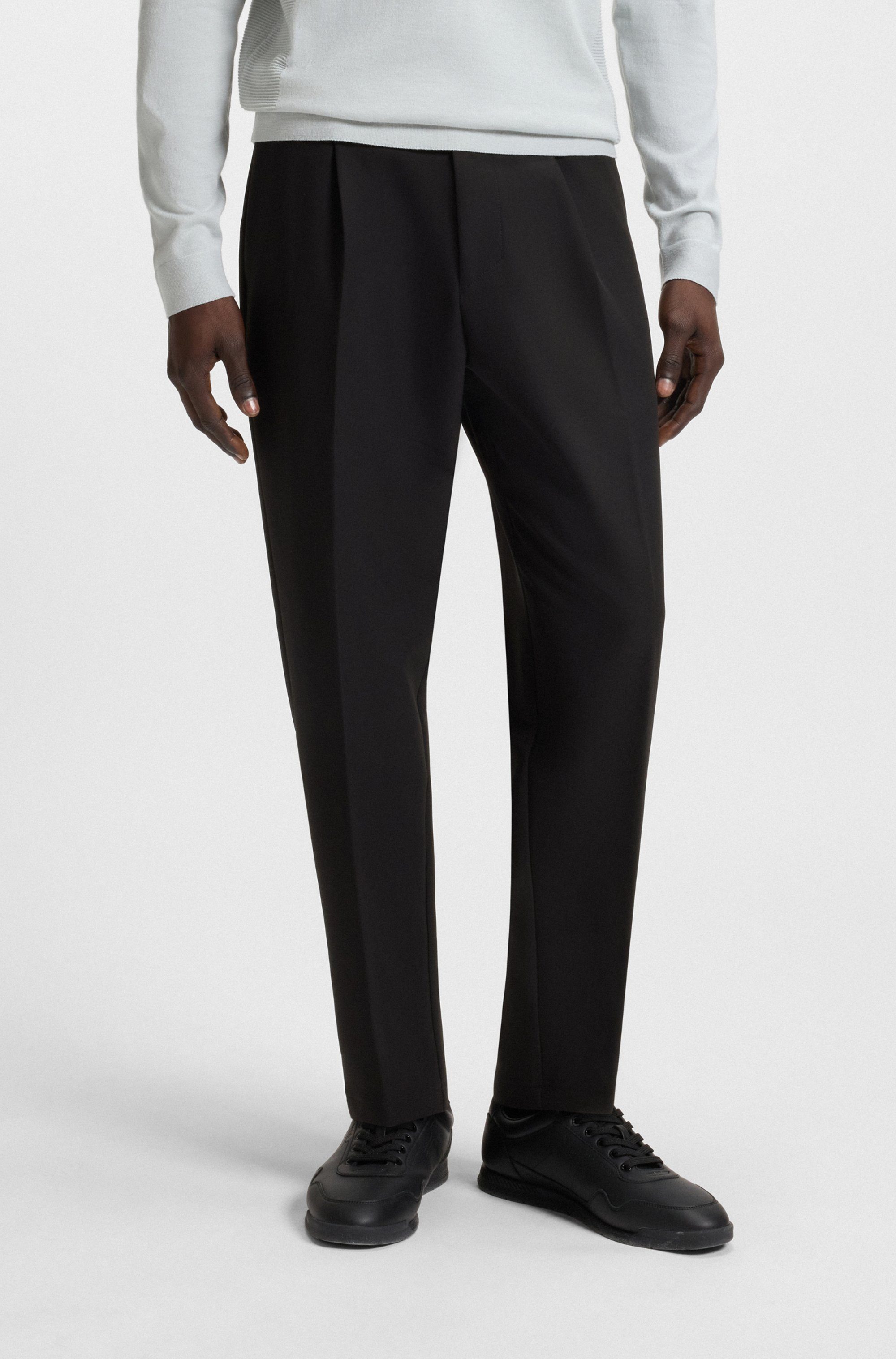 BOSS GREEN Webhose T_Convert-Pleat mit Zugbund günstig online kaufen
