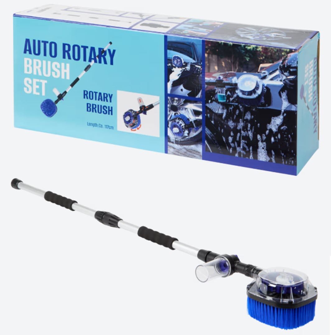 Spectrum Autowaschbürste Wasserbesen mit Schlauchanschluss und Teleskopstiel, Waschbürste