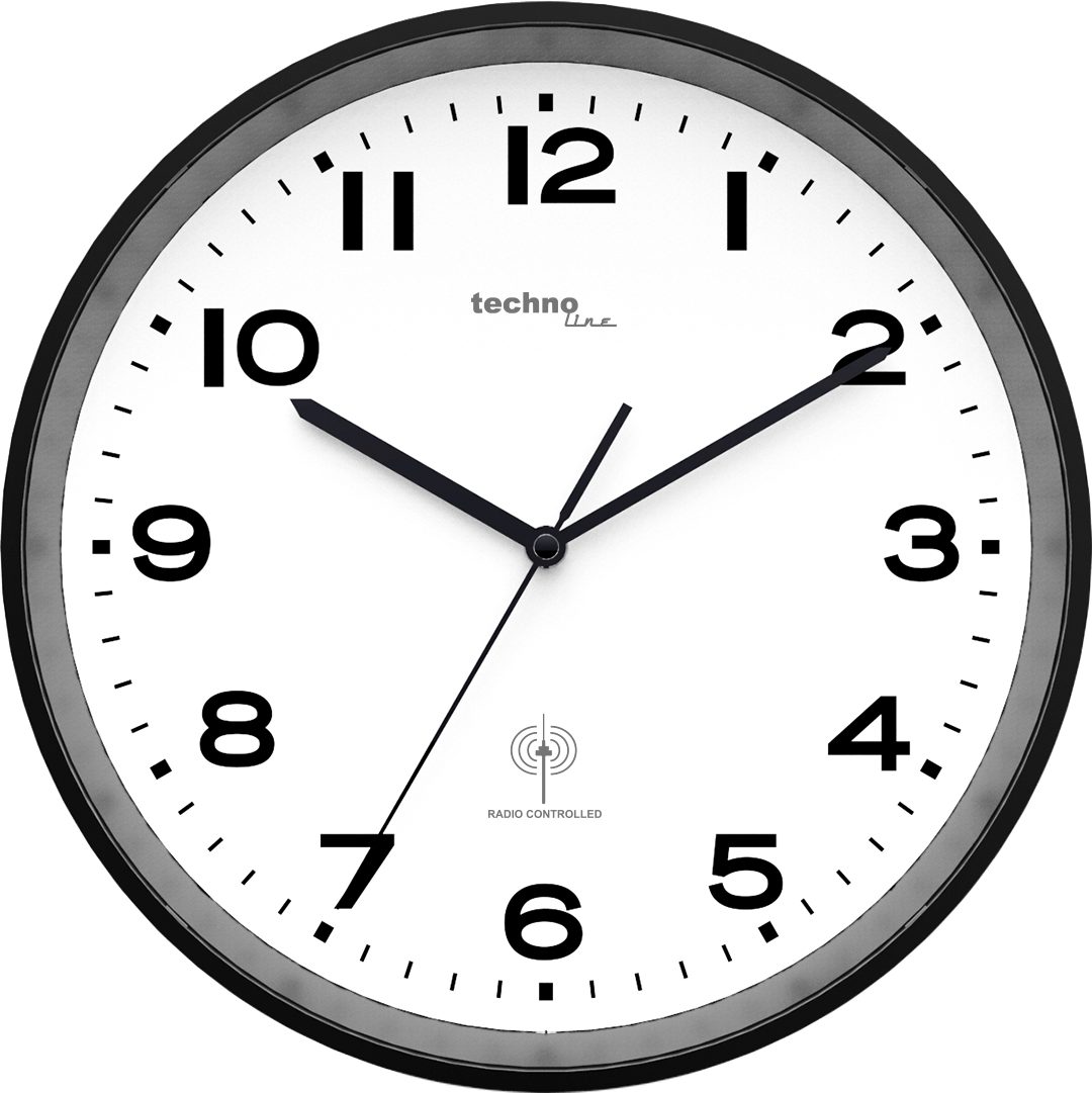 Funkwanduhr Wanduhr Eurotime Funkwanduhr 57010, ⌀ 35 Cm