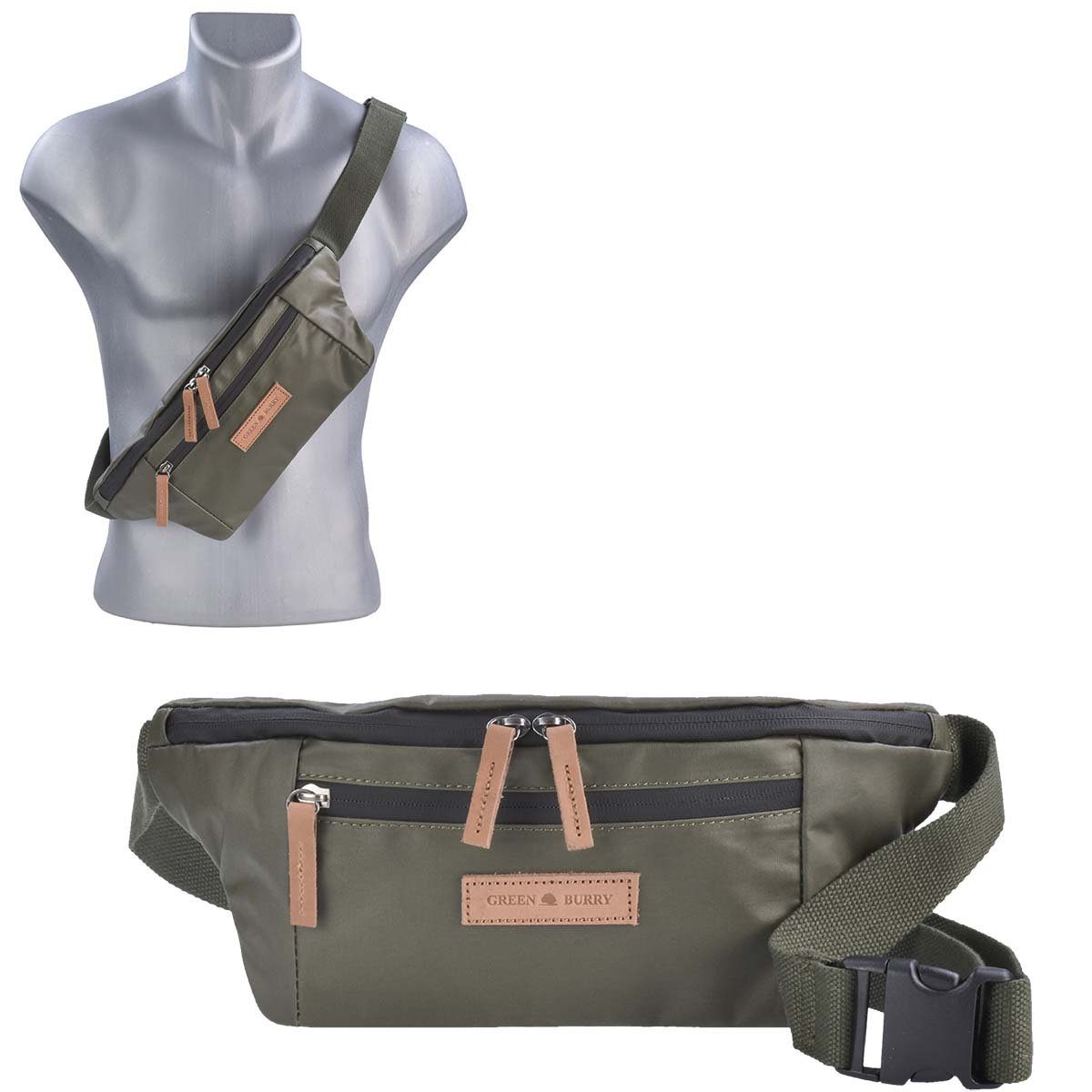 Greenburry Bauchtasche Aviator Waterproof, HipBag, Hüfttasche, wasserabweisend