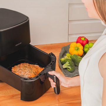 Cecotec Heißluftfritteuse Temperatur regelbar 80-200°C, 60 Minuten Kochzeit, 1500,00 W, mit 5,5 l Cecofry Fantastik PerfectCook-Technologie, 9 Garprogramme