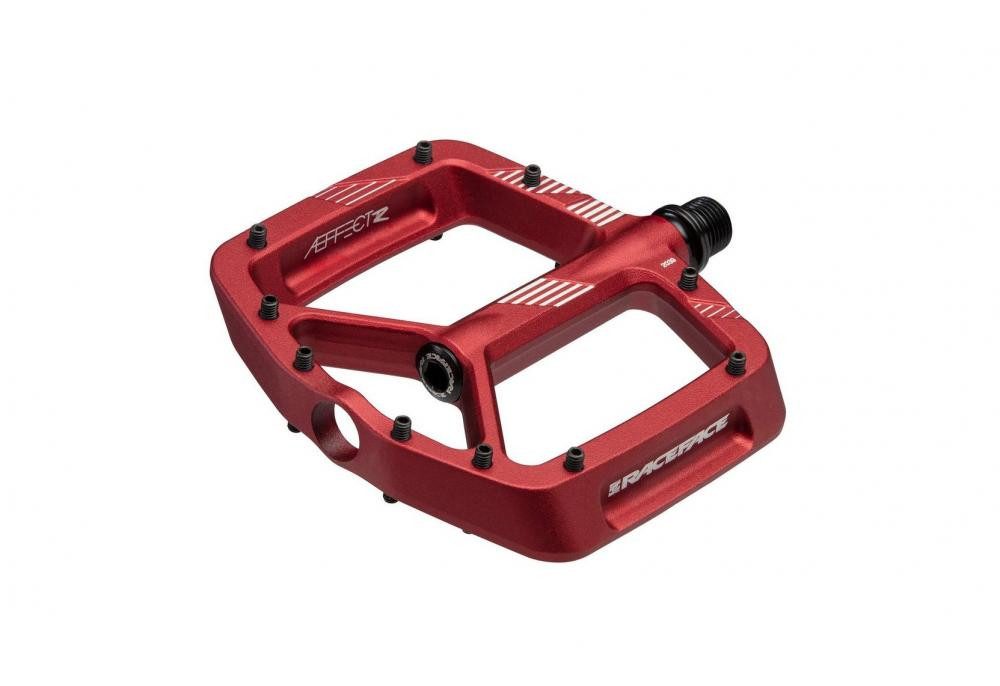 Race Face Plattformpedale Race Face Aeffect R Plattform-Pedal, red - griffiges MTB-Pedal für max