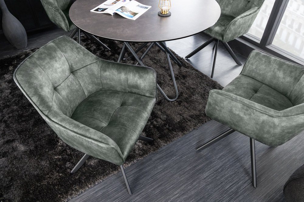 riess-ambiente Esszimmerstuhl LOFT grün / schwarz günstig online kaufen