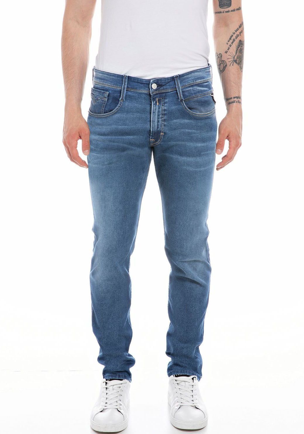 Replay Slim-fit-Jeans Anbass medium washed