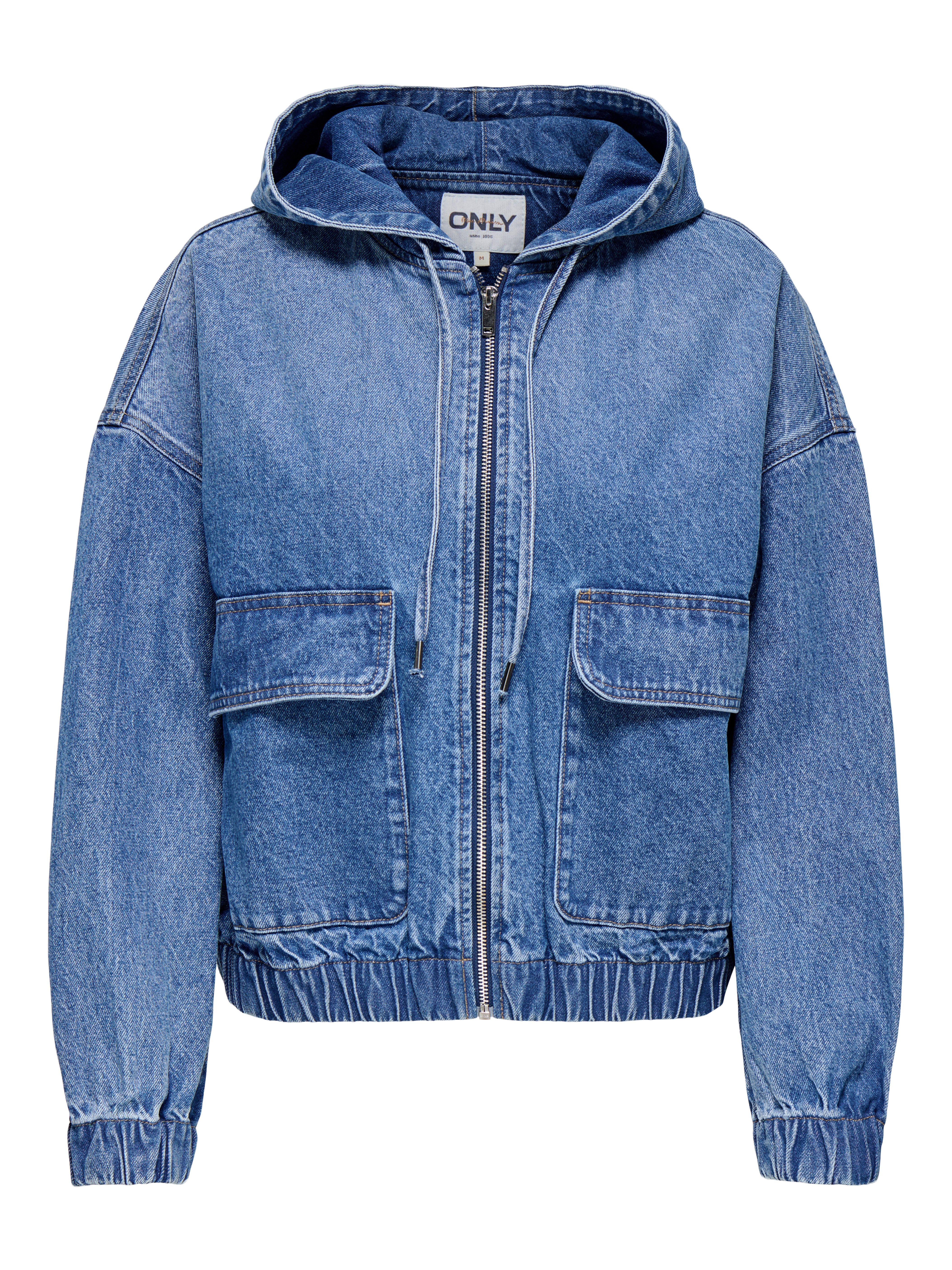 Jeansjacke ONLKENZIE – Jeansblouson mit Kapuze und Reißverschluss