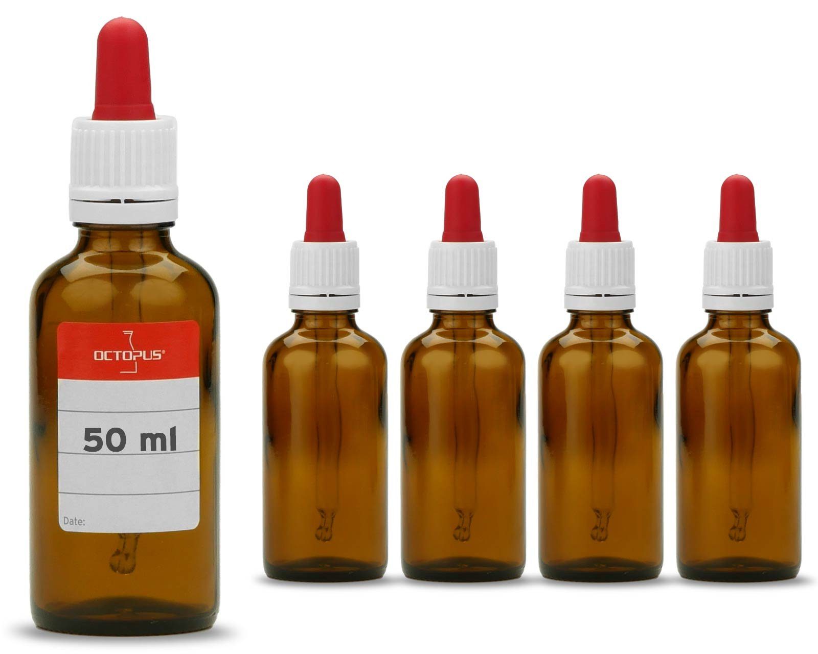 5 X Braunglasflaschen 20 Ml OHNE Verschluss - Apothekenqualität, Nach Europäischem Arzneibuch
