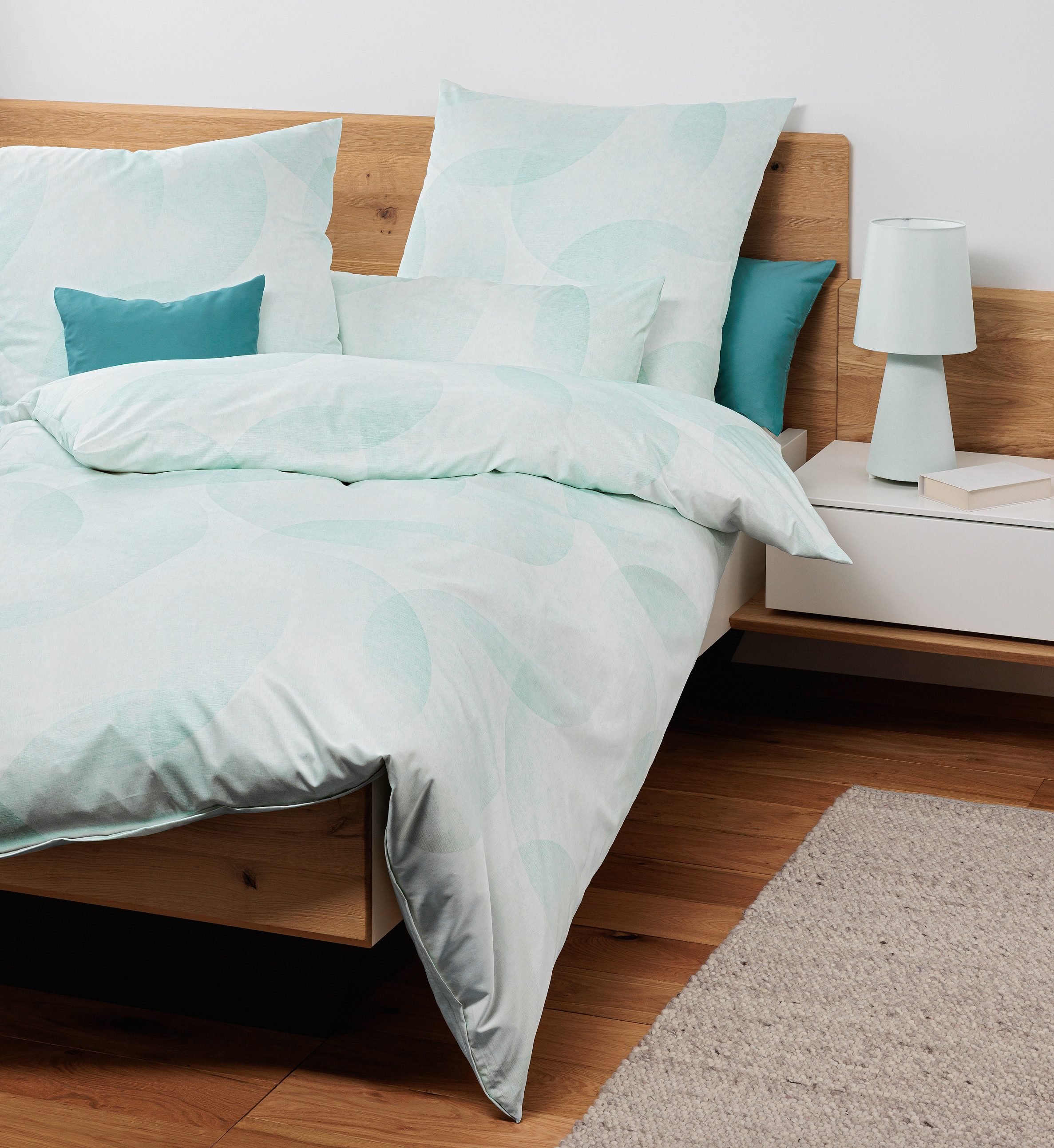 Janine Bettwäsche CARMEN S 55125 02 155x200,80x80, Interlock-Jersey, mit Reißverschluss