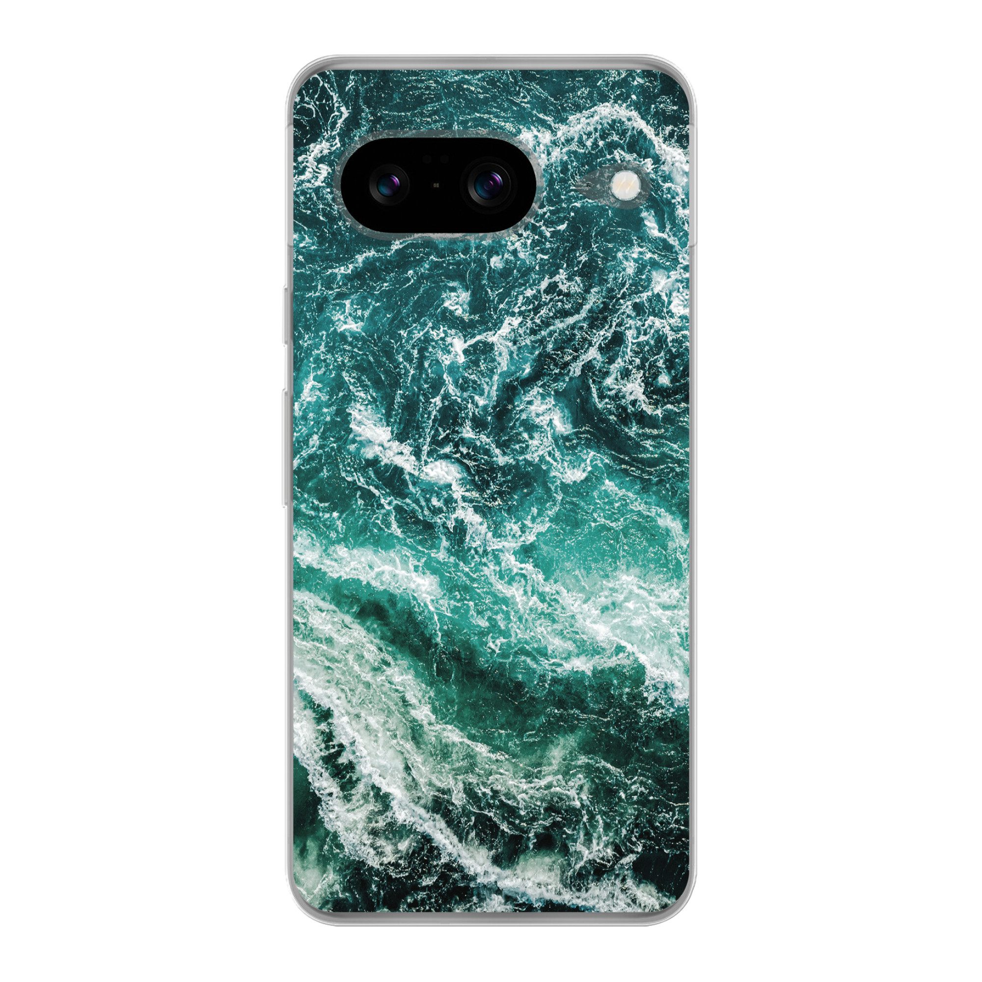 MuchoWow Handyhülle für Google Pixel 8 Marmor - Gemustert - Natursteine, Handy Case, Silikon, Bumper Case Dünn