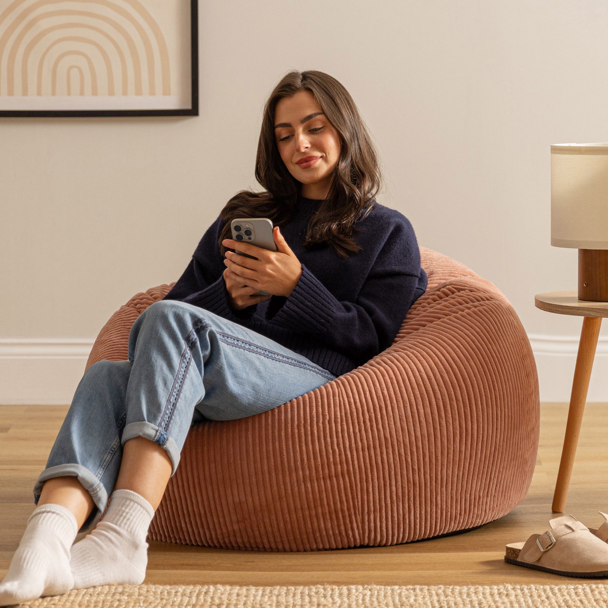 icon Sitzsack Sitzsack Erwachsene aus Cord flauschig „Kingston“, 85x50cm, M günstig online kaufen