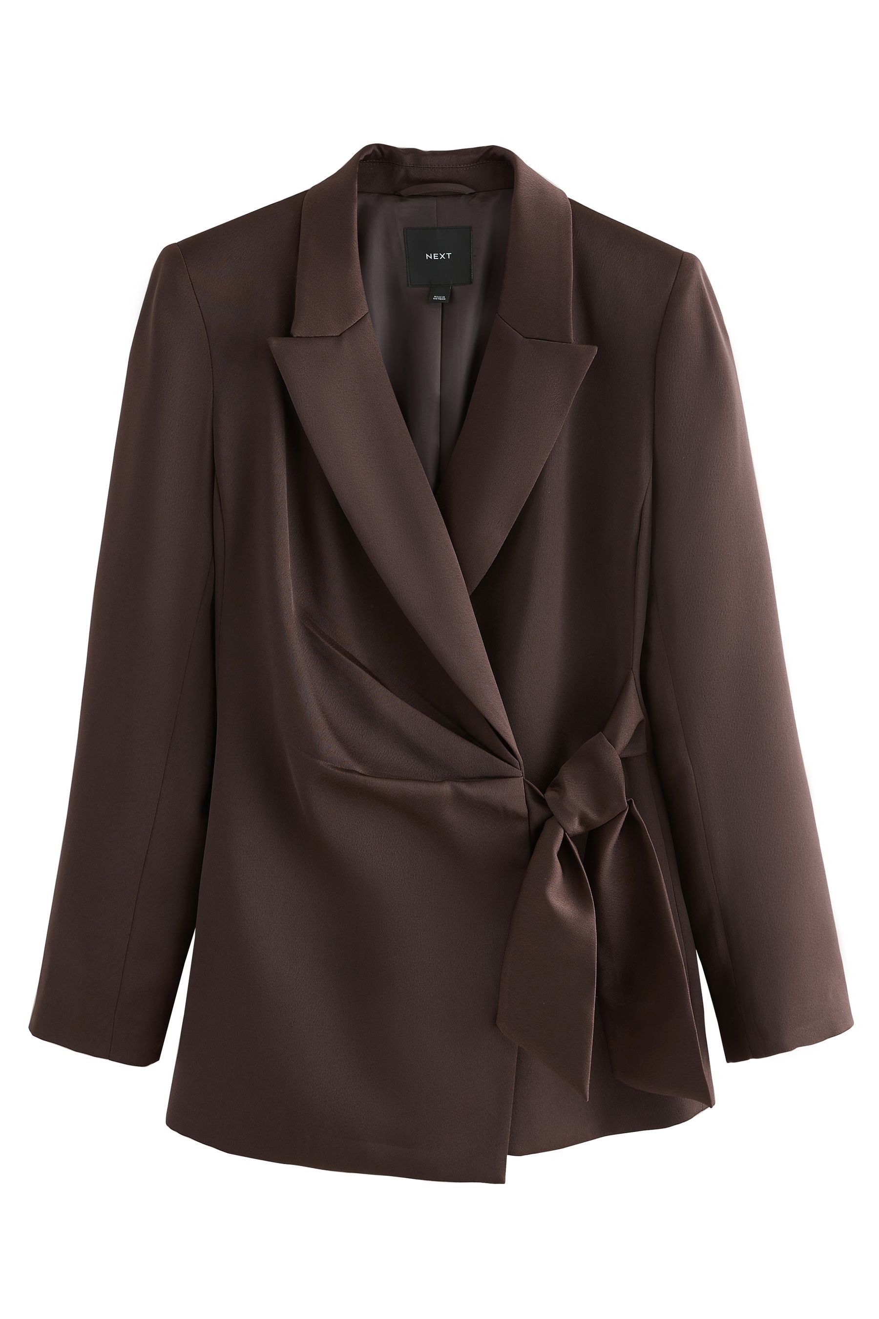 Next Jackenblazer Satin-Blazer in Wickeloptik, Kurzgröße günstig online kaufen