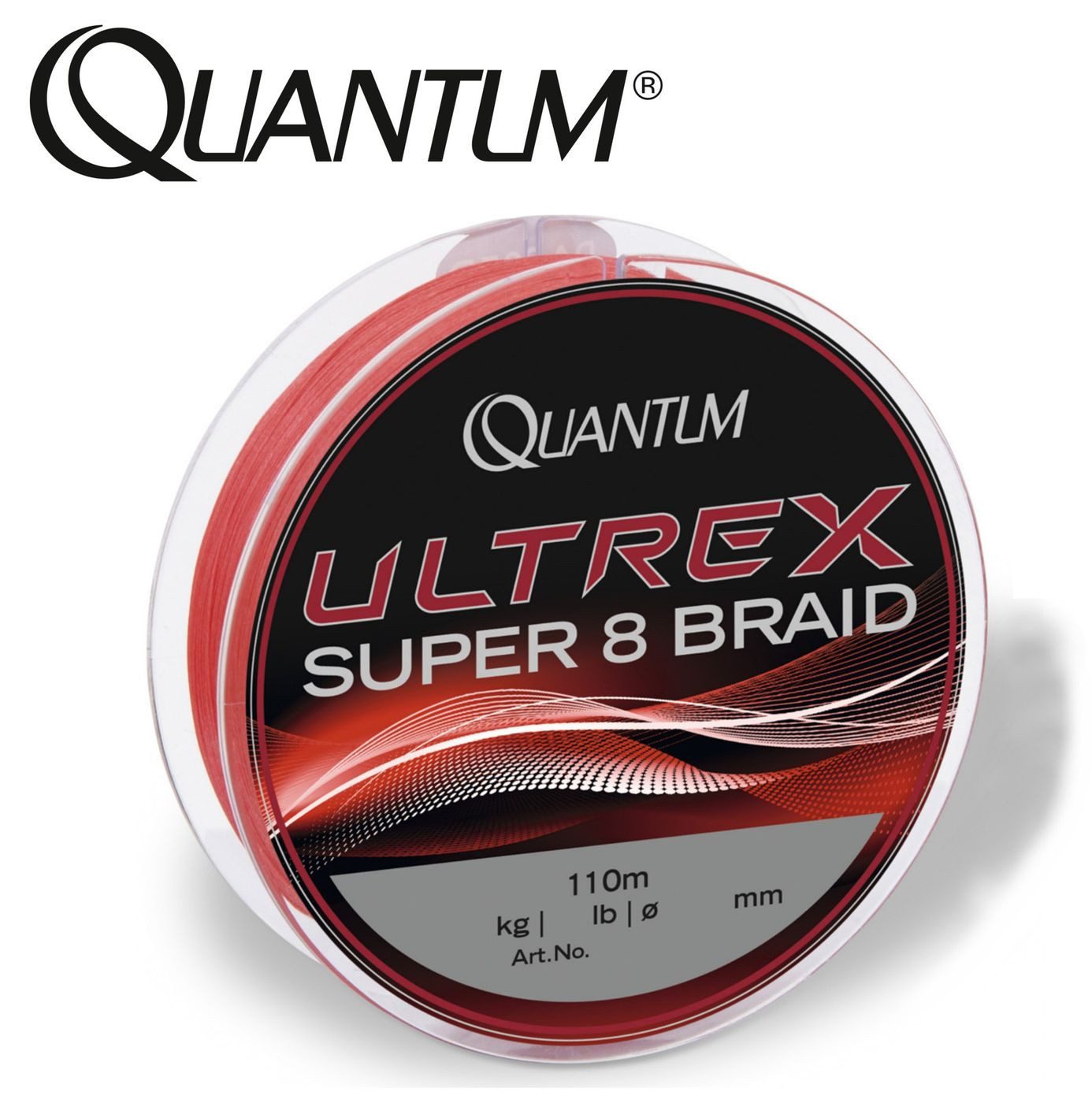 Quantum Angelschnur Quantum Ultrex Super 8 Braid 110m geflochtene Schnur rot, 0.3 m Länge, 0.3 mm Fadendurchmesser, (110-St)