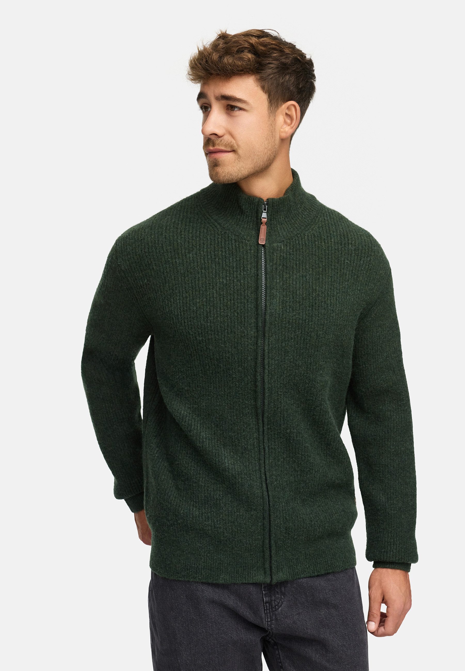 Indicode Cardigan Herren INPeace Cardigan Herrenstrickjacke