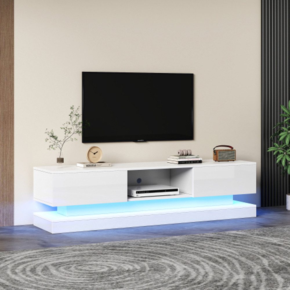 autolock TV-Schrank TV-Schrank mit LED-Beleuchtung, TV-Boards mit Schubladen Schubladen, App-Steuerung,für 60-Zoll-Fernseher