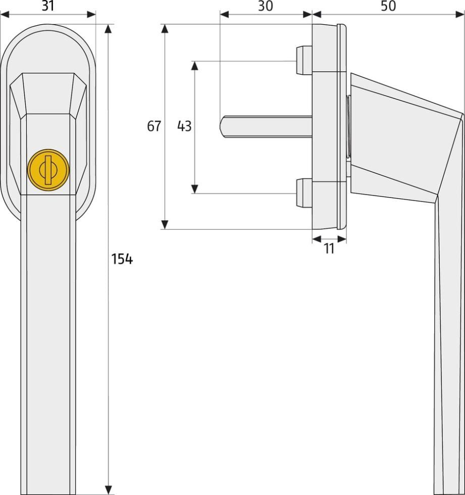 ABUS Fenstergriff Abus Fenstergriff FG 110 silber