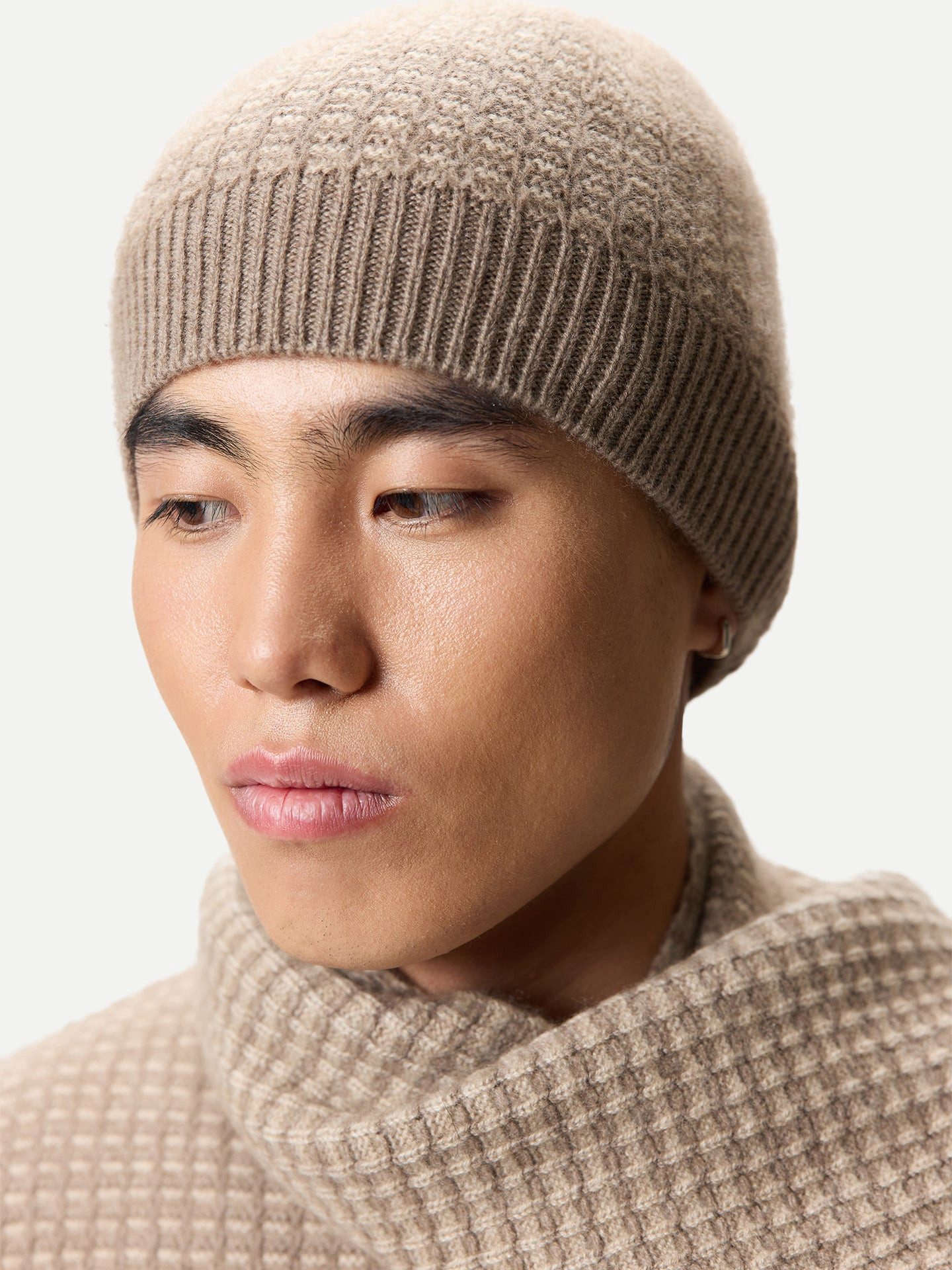 GOBI Cashmere Beanie Waffelstrick Kaschmir-Mütze