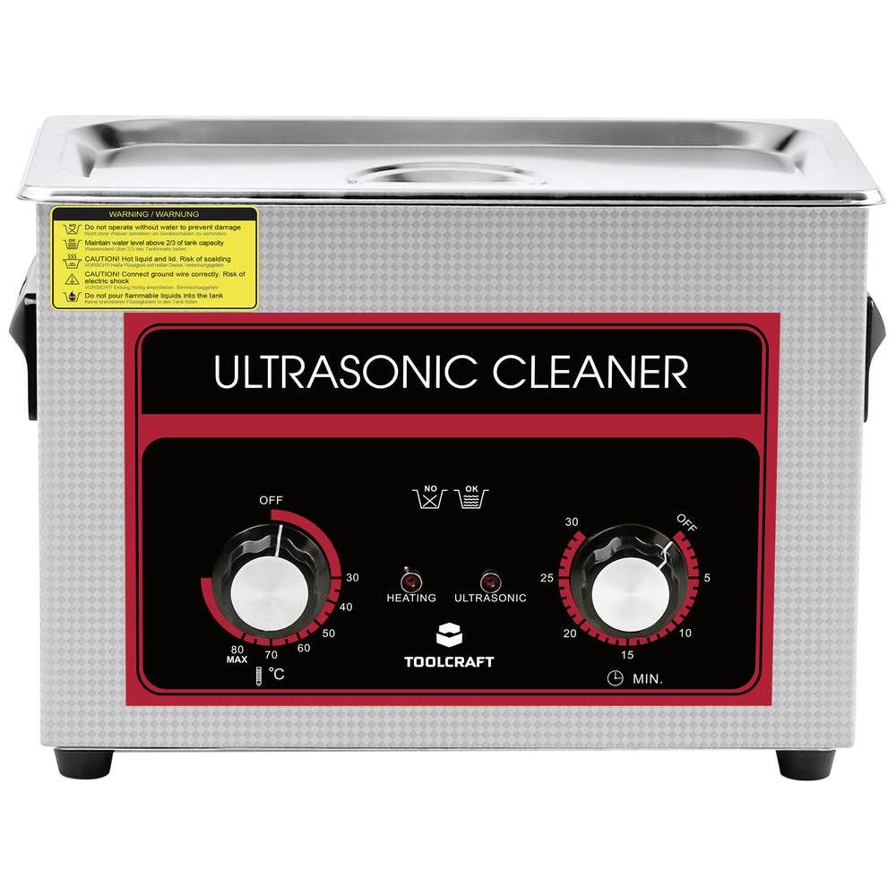 TOOLCRAFT Ultraschallreiniger Ultraschallreiniger 4.5 l TO-8705304, mit Heizung, mit Reinigungskorb